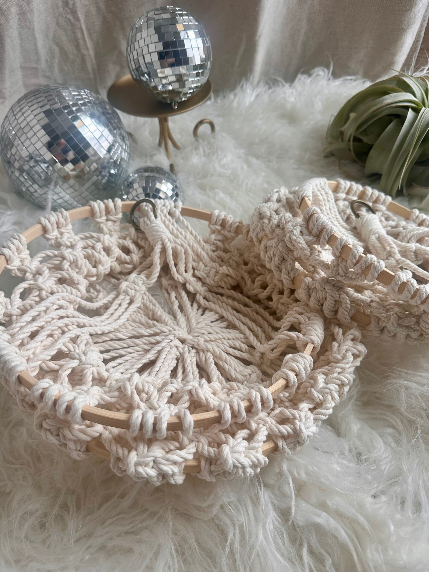 Macrame Hanging Basket - Produce Hanger