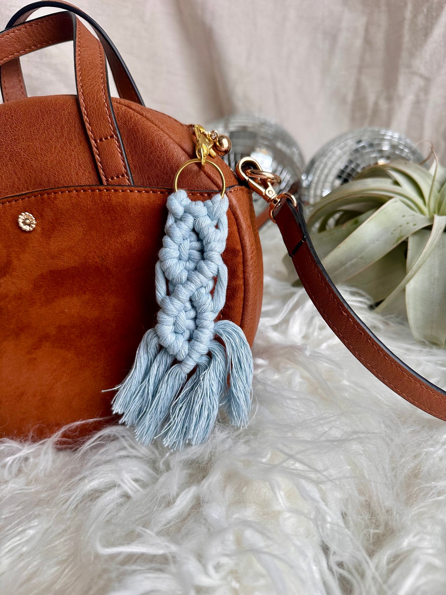 Macrame Fringe Keychain