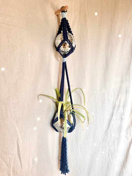 Disco ball Macrame Plant Hanger