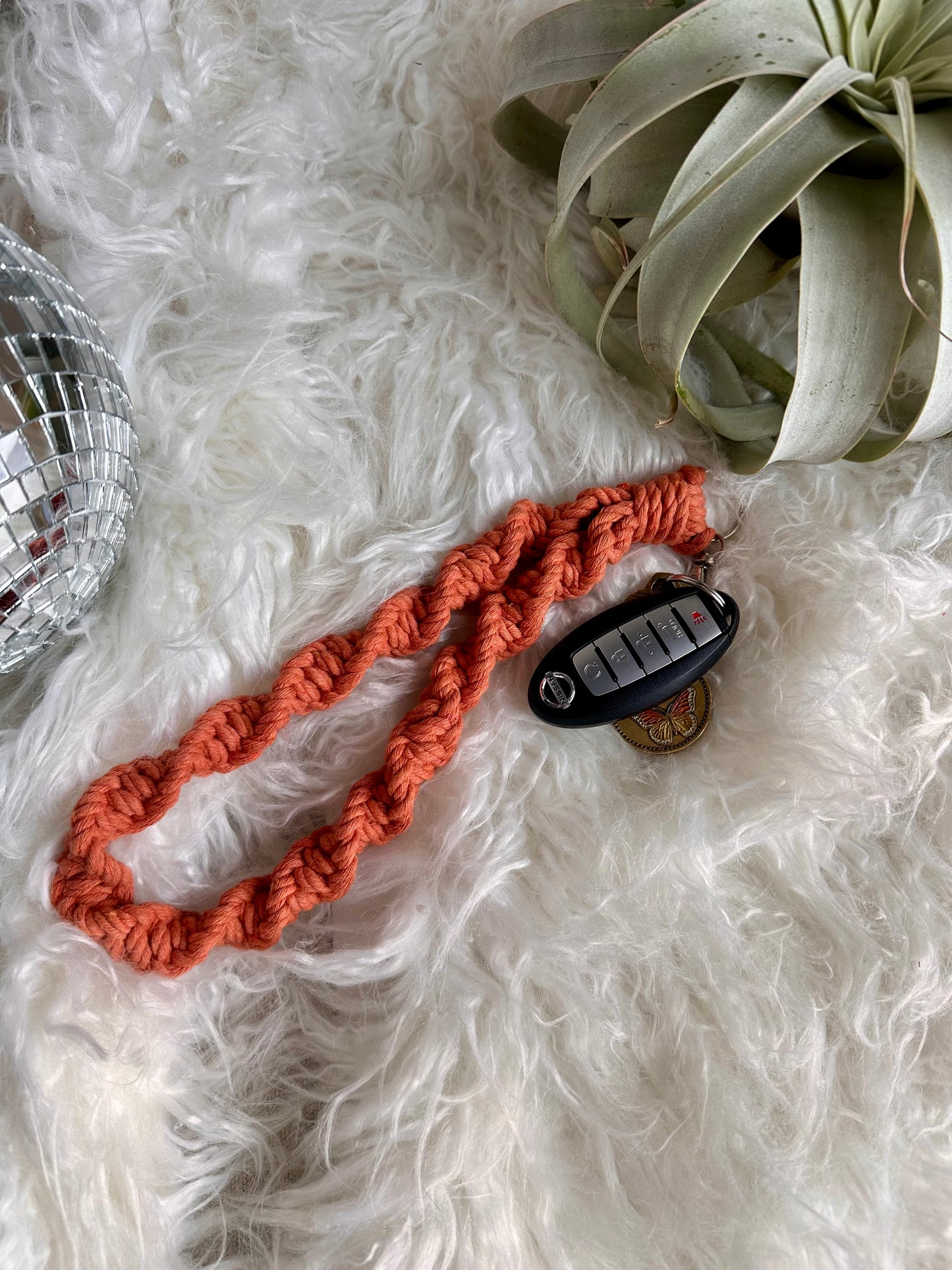 Macrame Wristlet Keychain