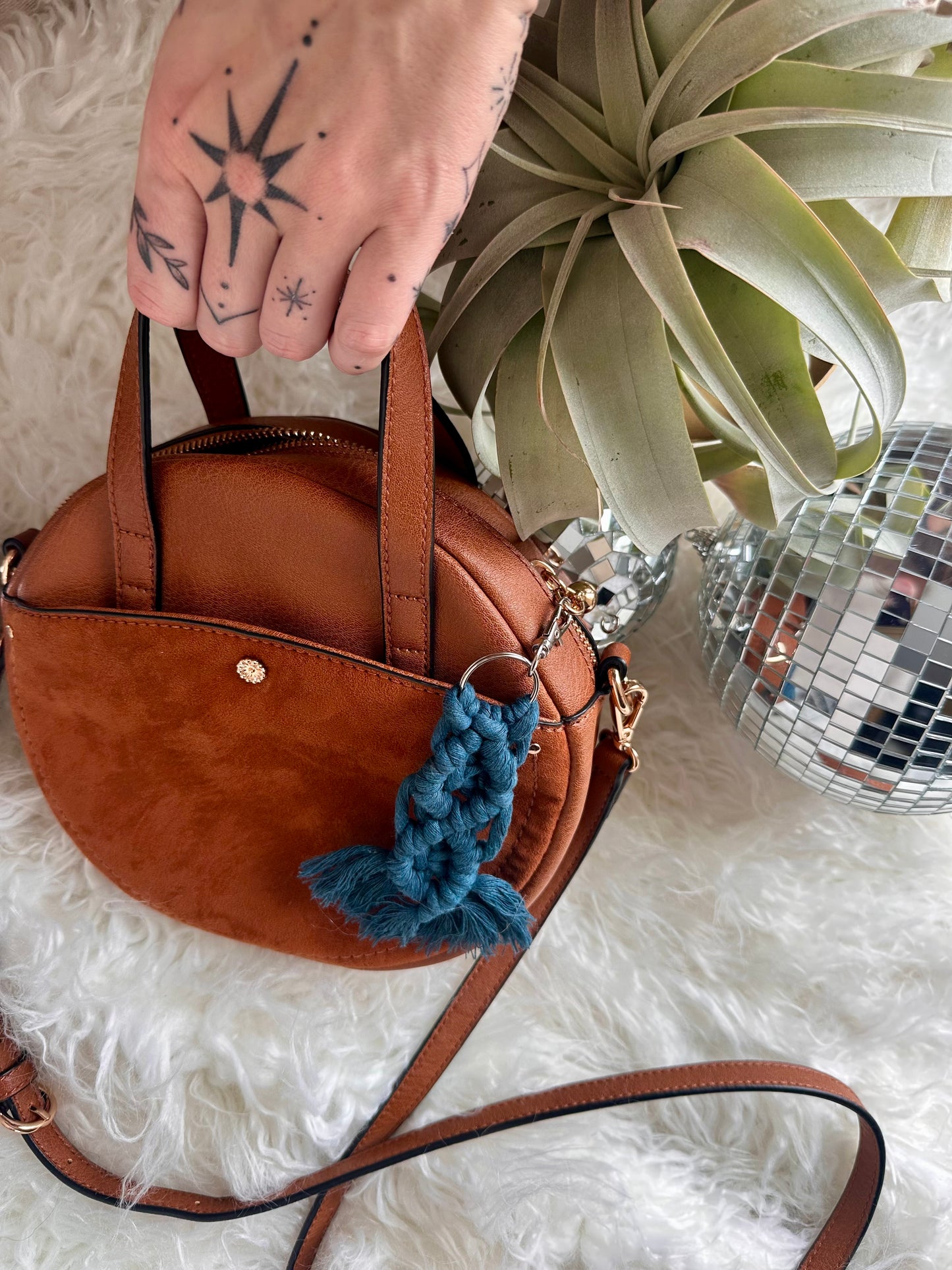 Macrame Fringe Keychain