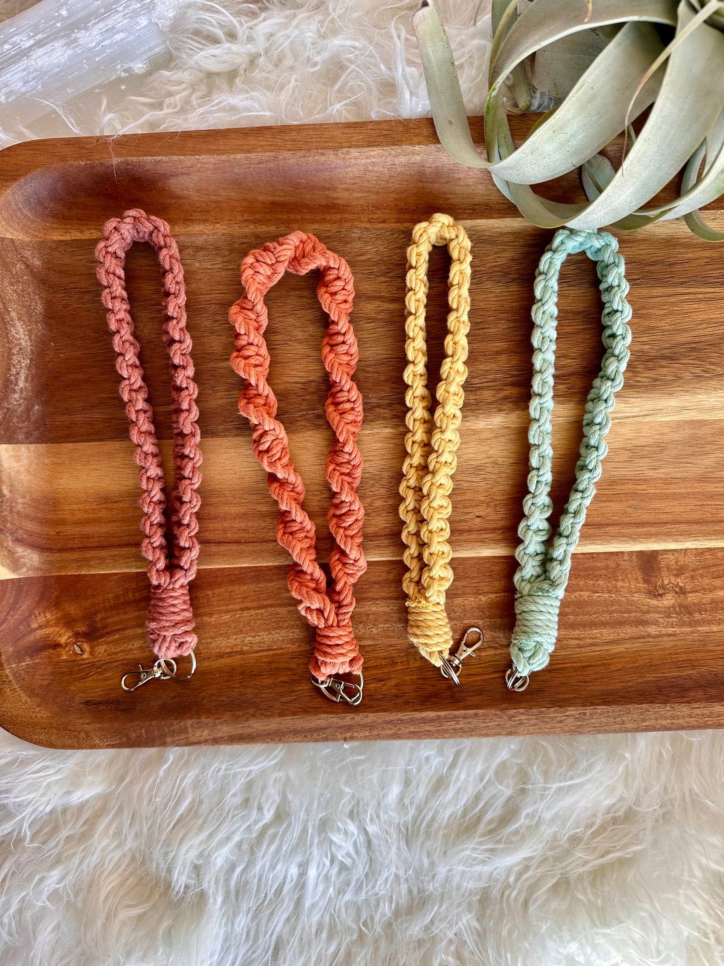 Macrame Wristlet Keychain