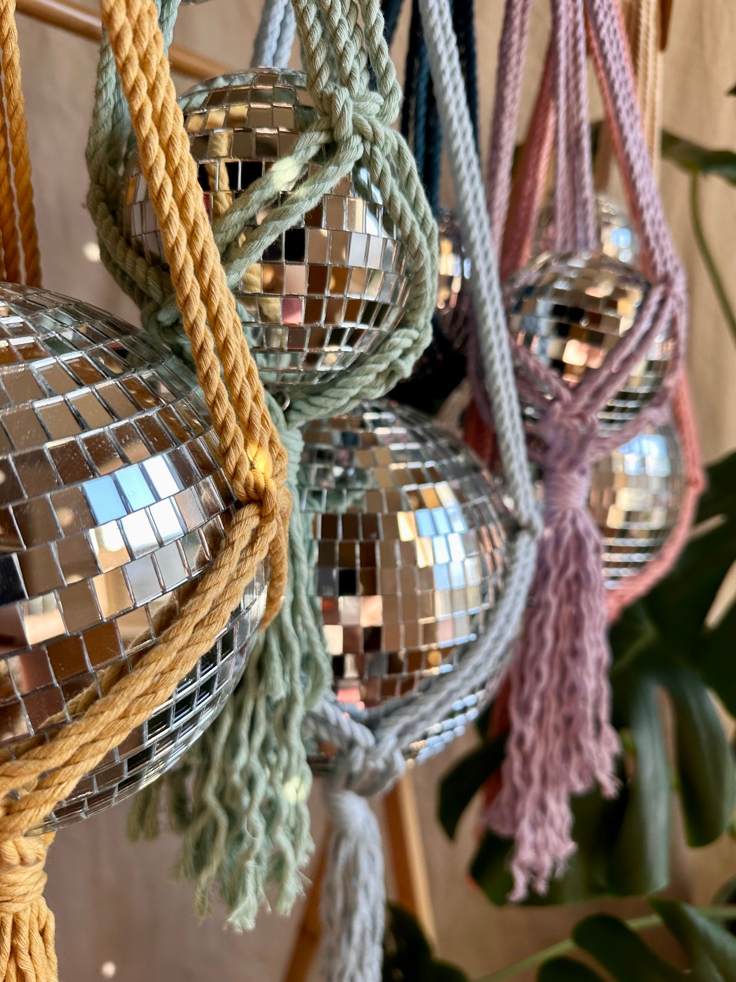 Macrame Disco Ball Hanger
