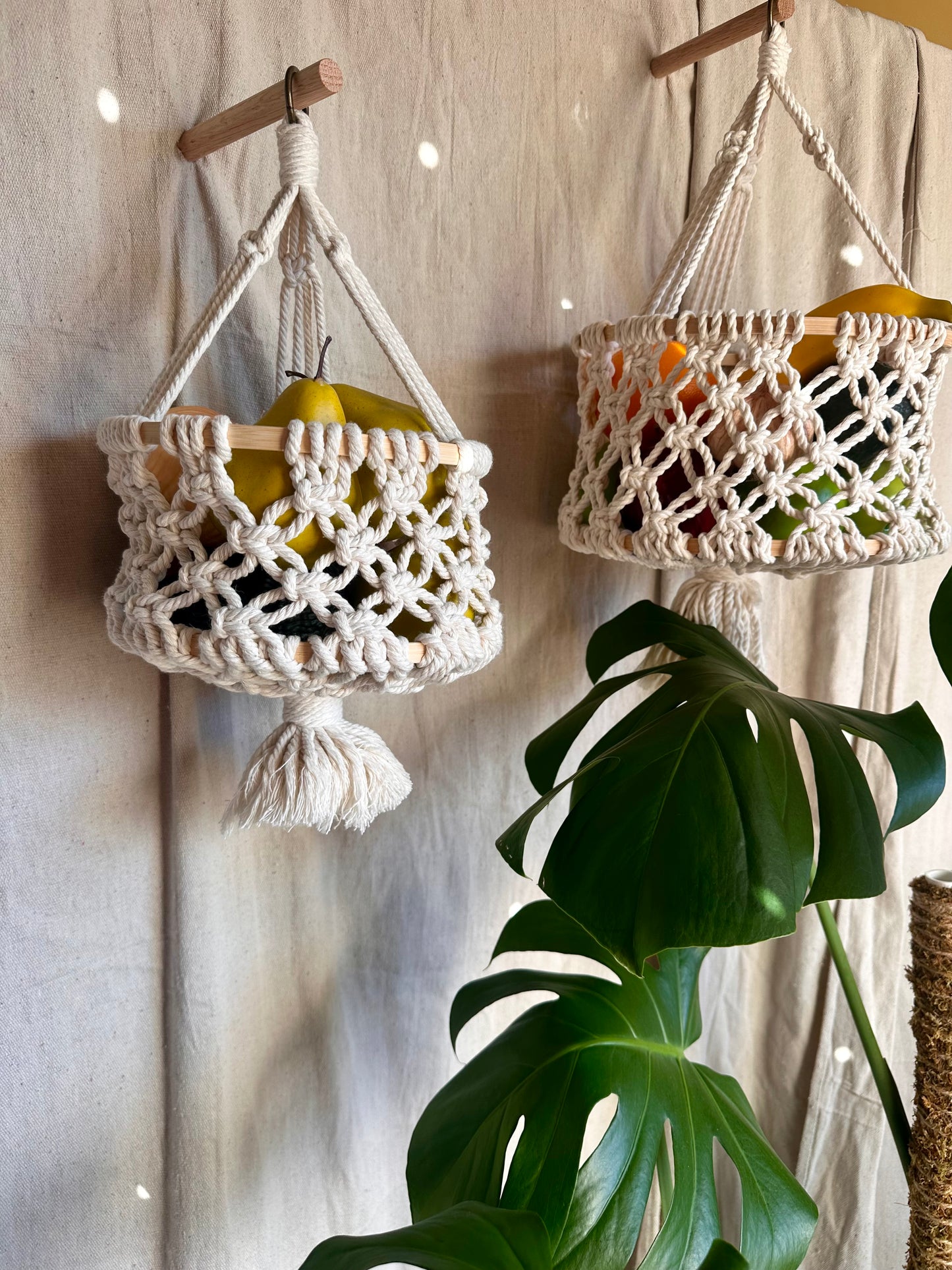 Macrame Hanging Fruit & Veggie Basket