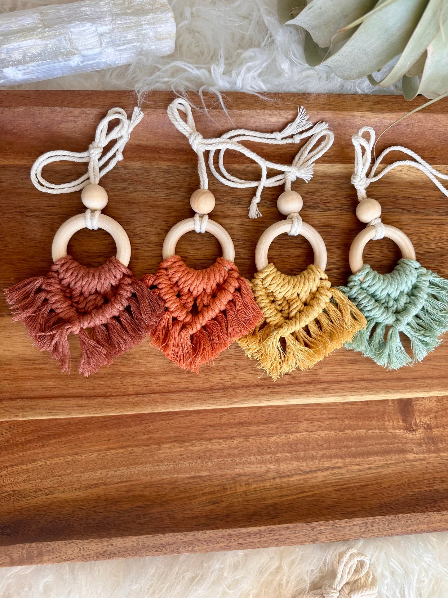 Macrame Car Essential Oil Diffuser