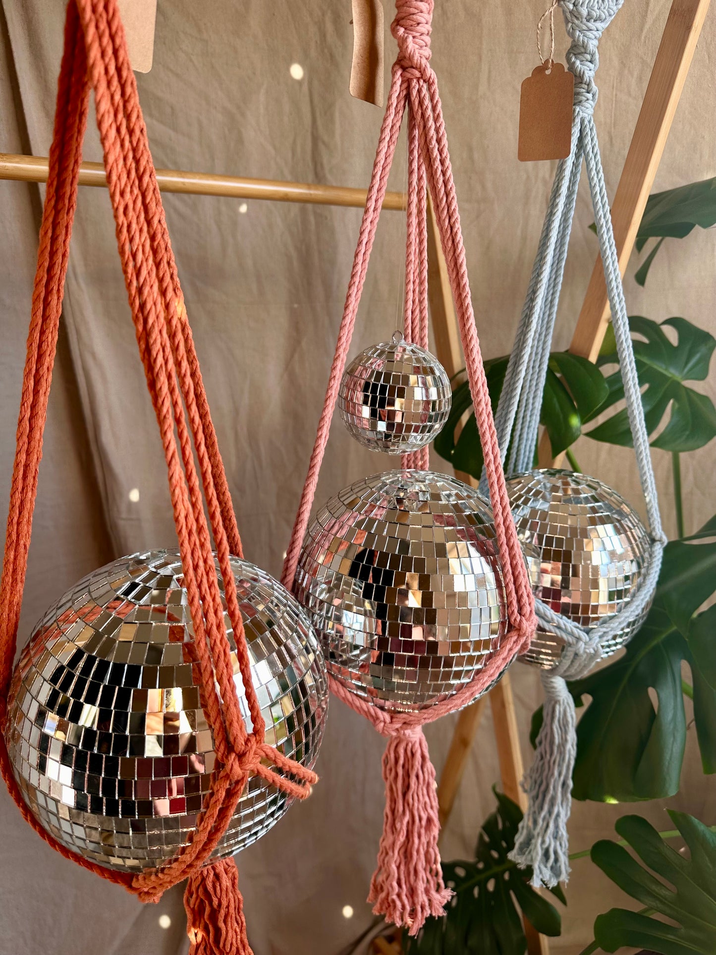 Macrame Disco Ball Hanger