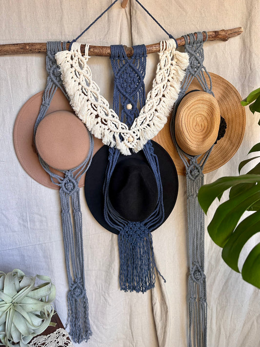 AMY | Three Tier Macrame Hat Hanger