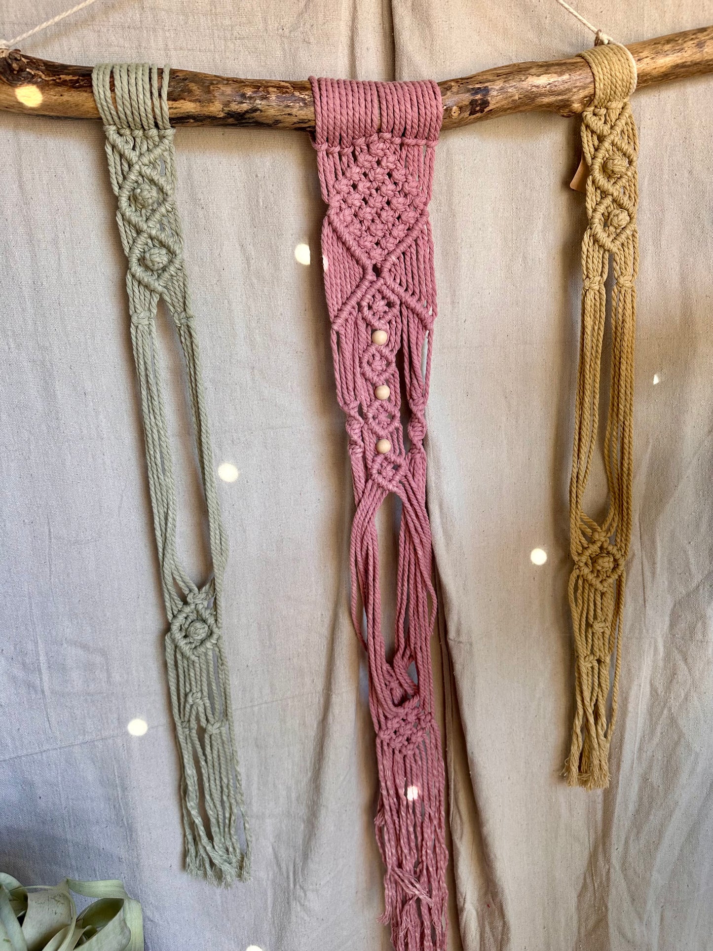 ASTER | Three Tier Macrame Hat Hanger