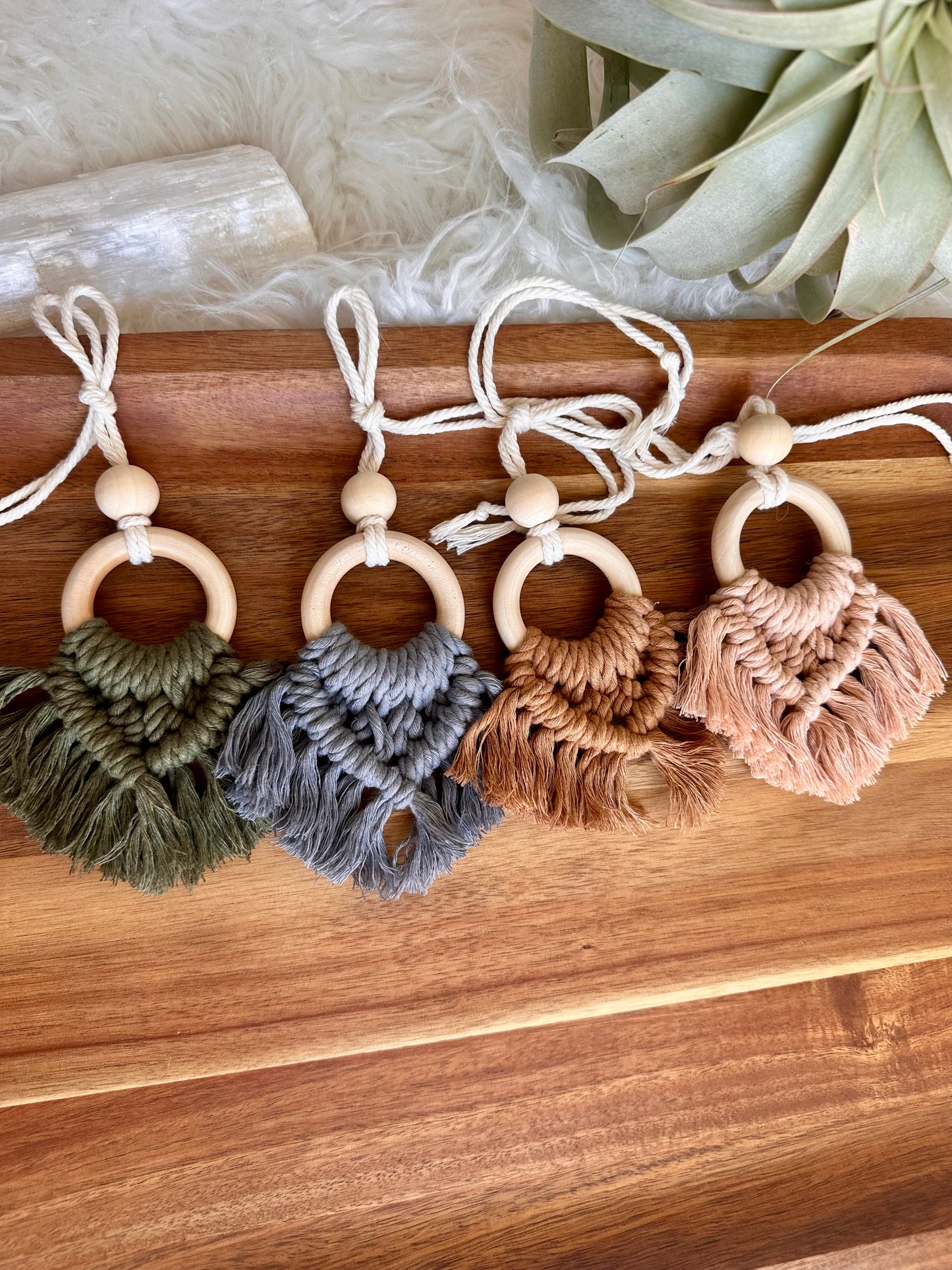 Macrame Car Essential Oil Diffuser