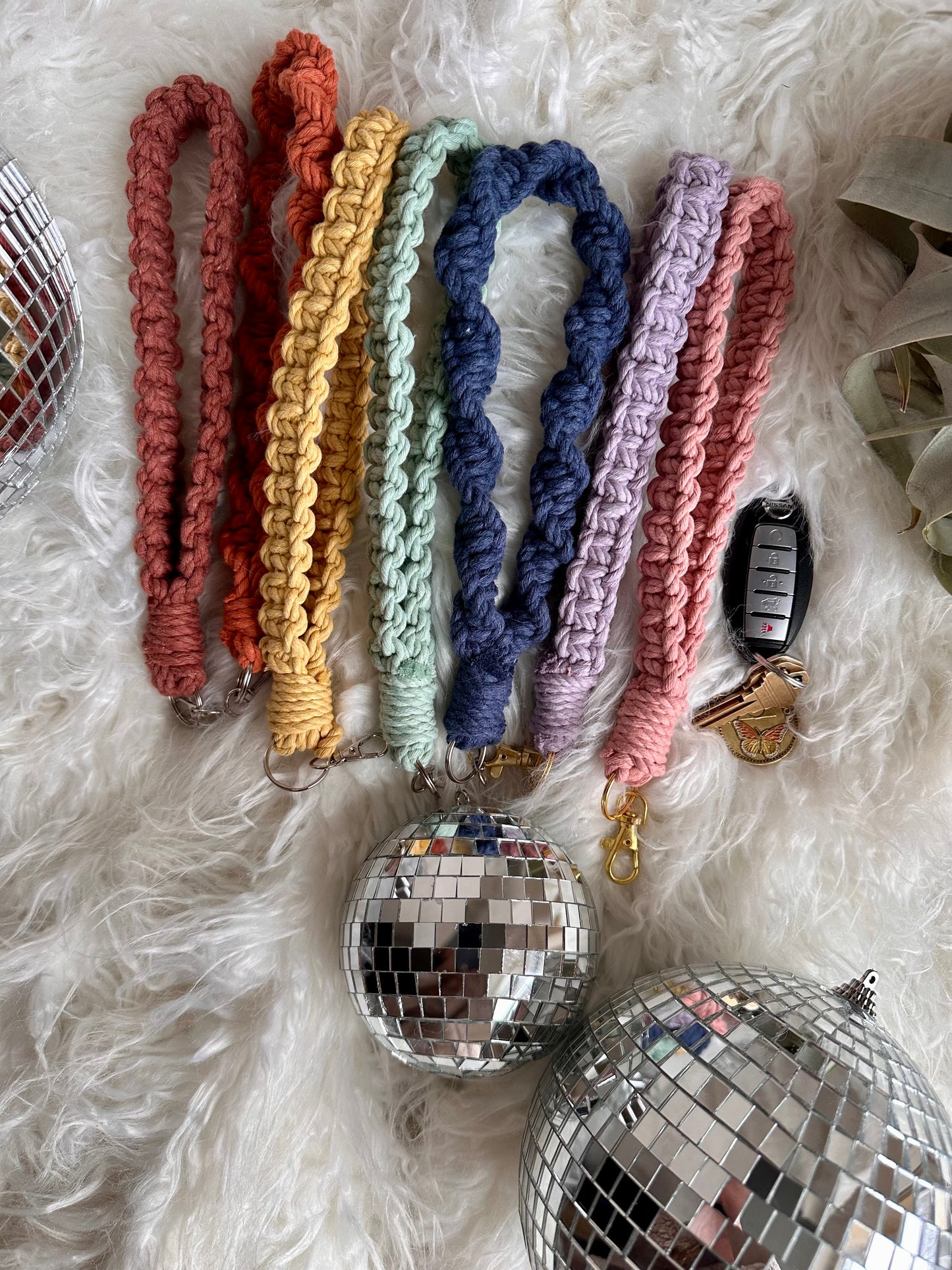 Macrame Wristlet Keychain