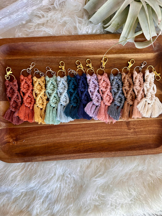 Macrame Fringe Keychain
