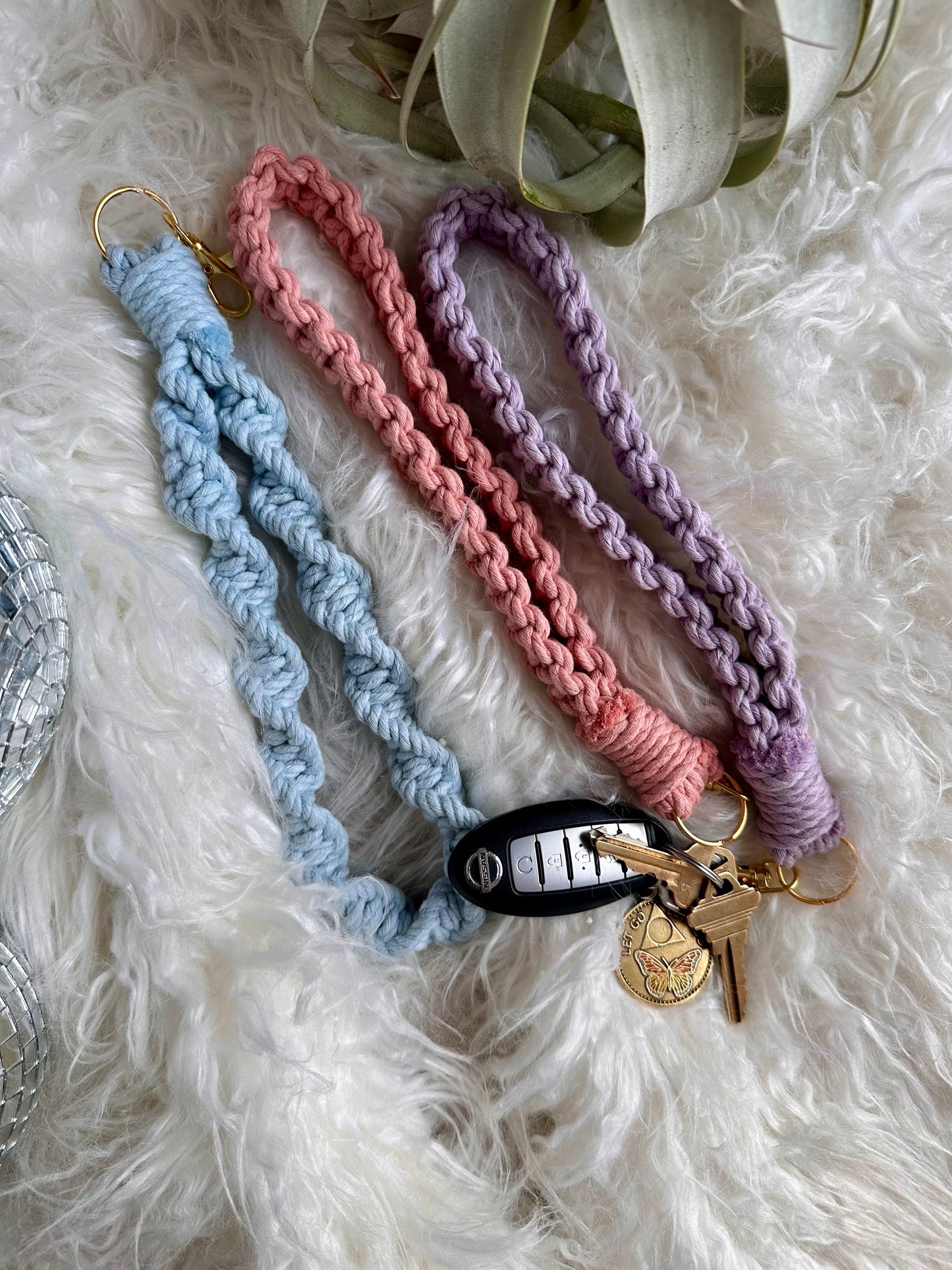 Macrame Wristlet Keychain