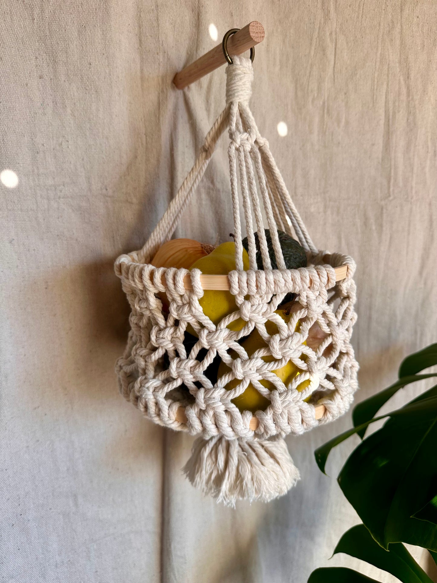 Macrame Hanging Fruit & Veggie Basket