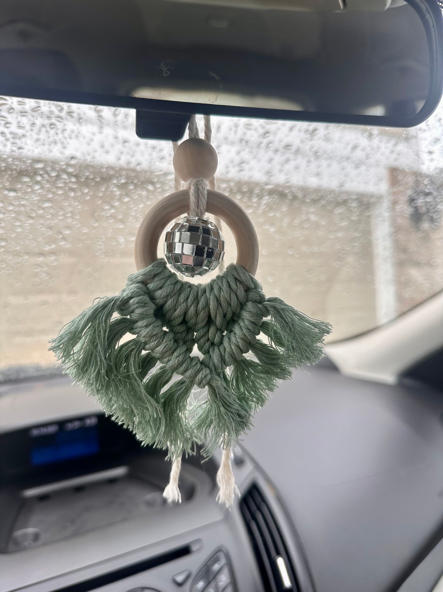 Macrame Disco Car Essential Oil Diffuser
