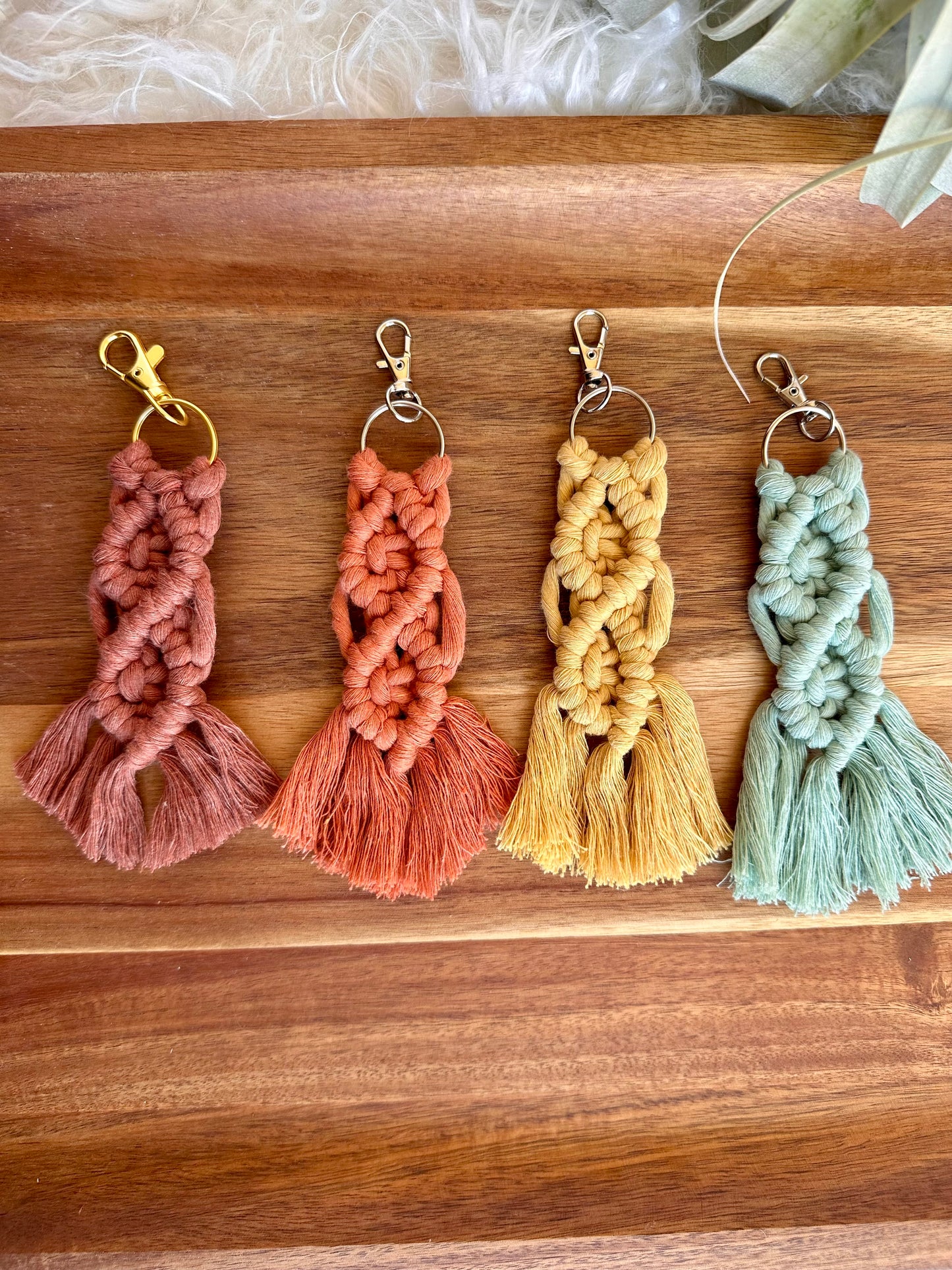 Macrame Fringe Keychain
