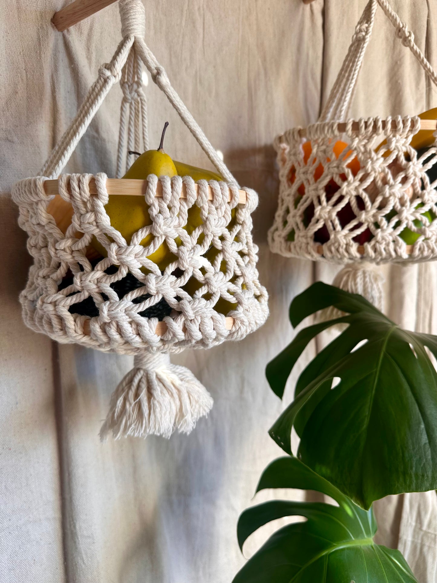 Macrame Hanging Fruit & Veggie Basket