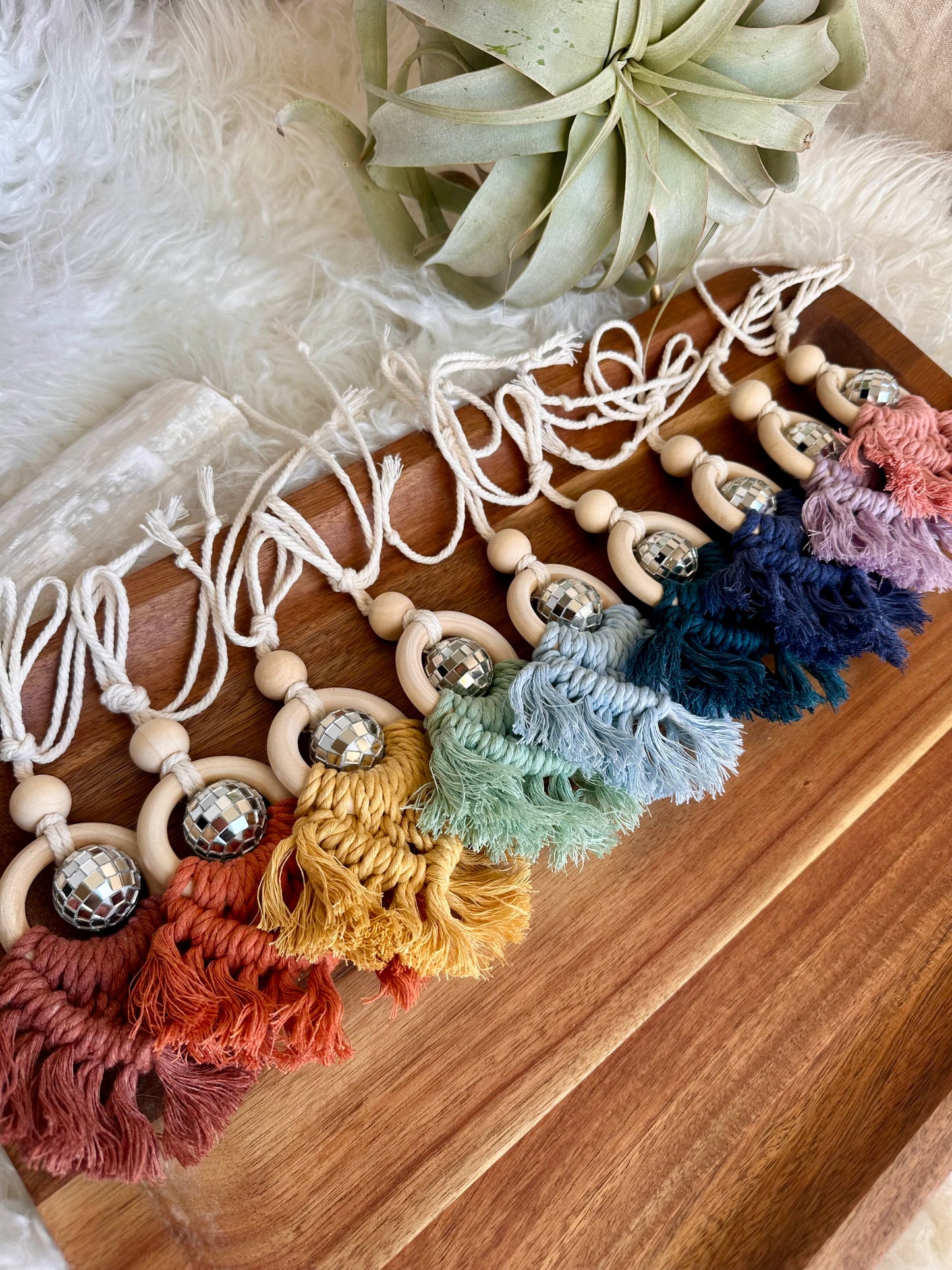 Macrame Disco Car Essential Oil Diffuser