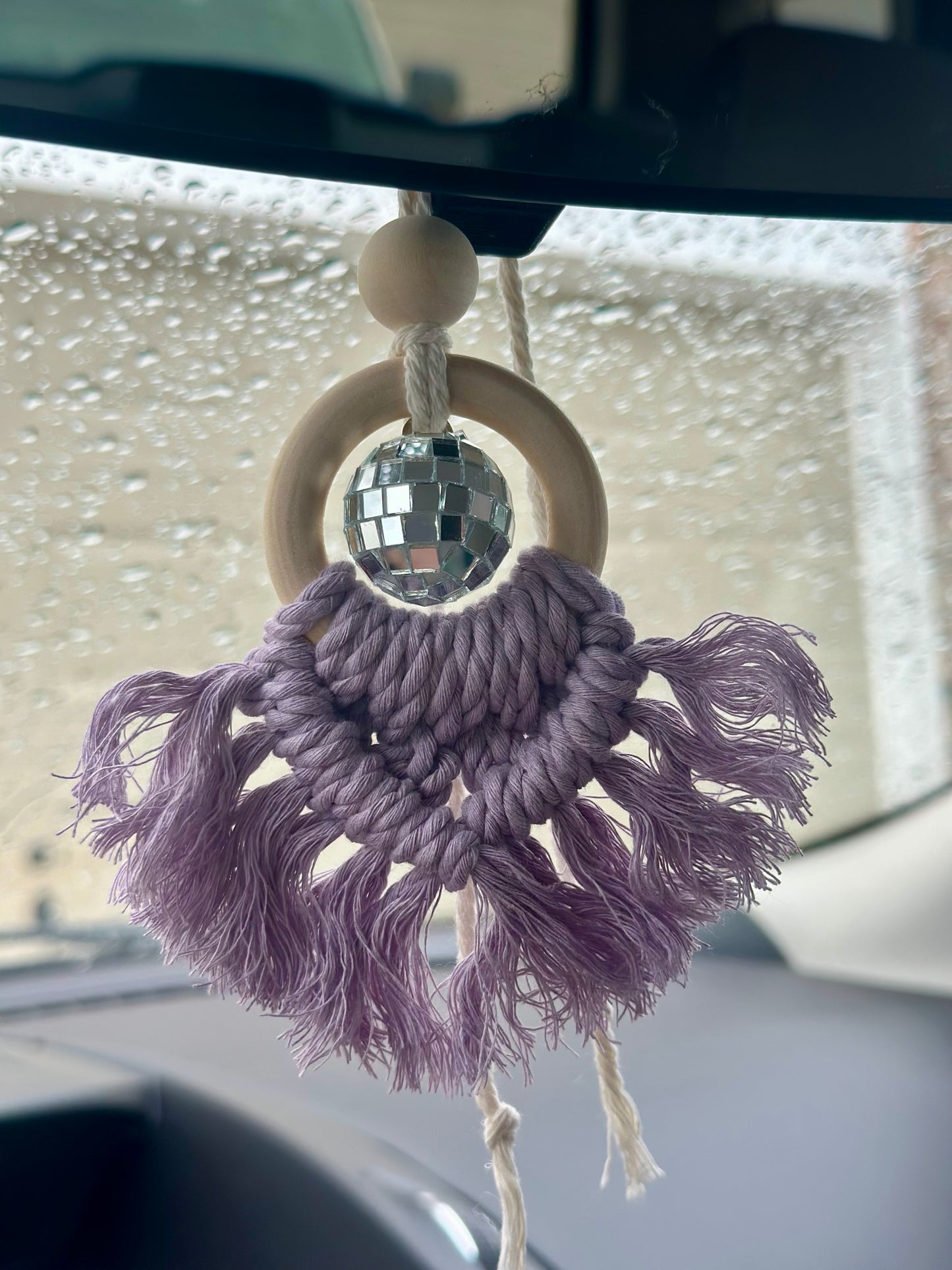 Macrame Disco Car Essential Oil Diffuser
