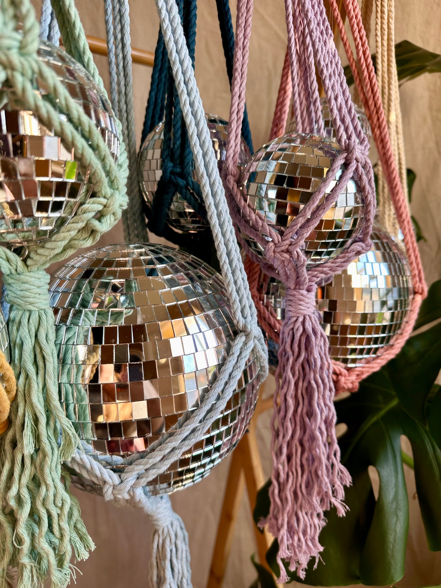 Macrame Disco Ball Hanger