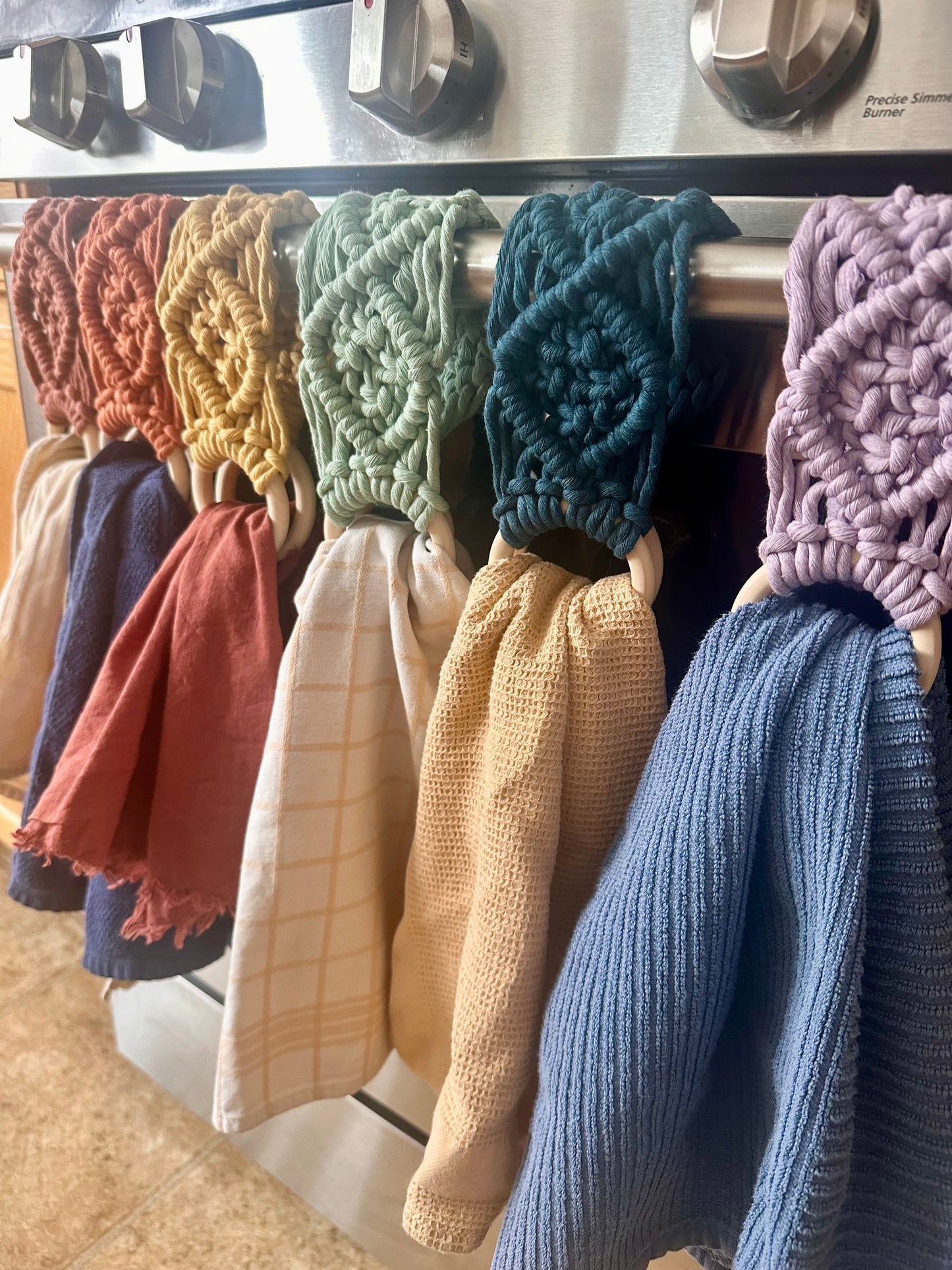 Macrame Kitchen Towel Hanger