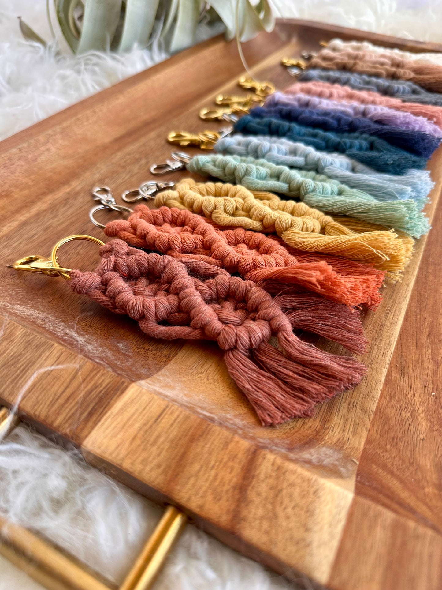 Macrame Fringe Keychain