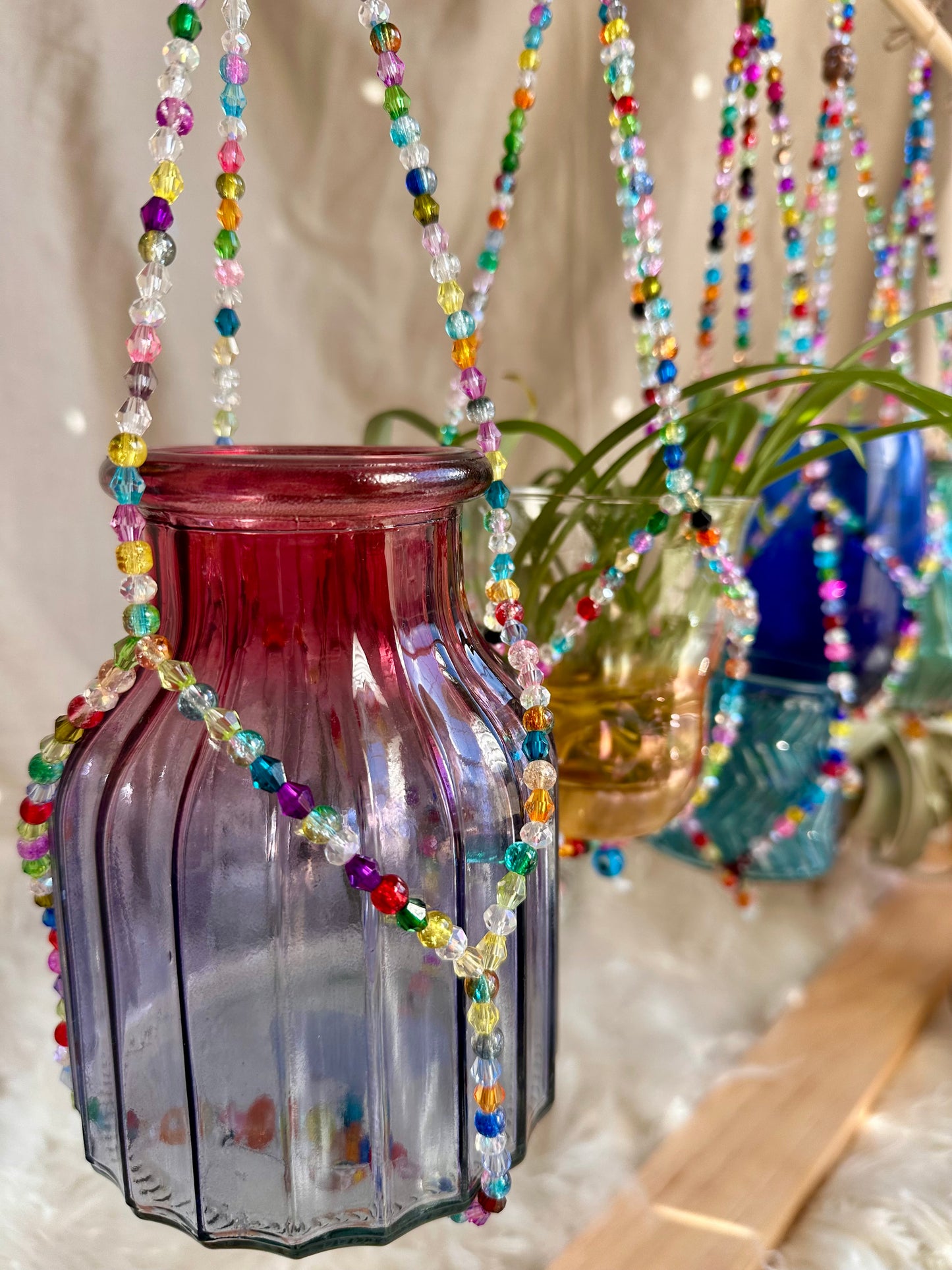 Glass Beaded Plant Propagation Hangers