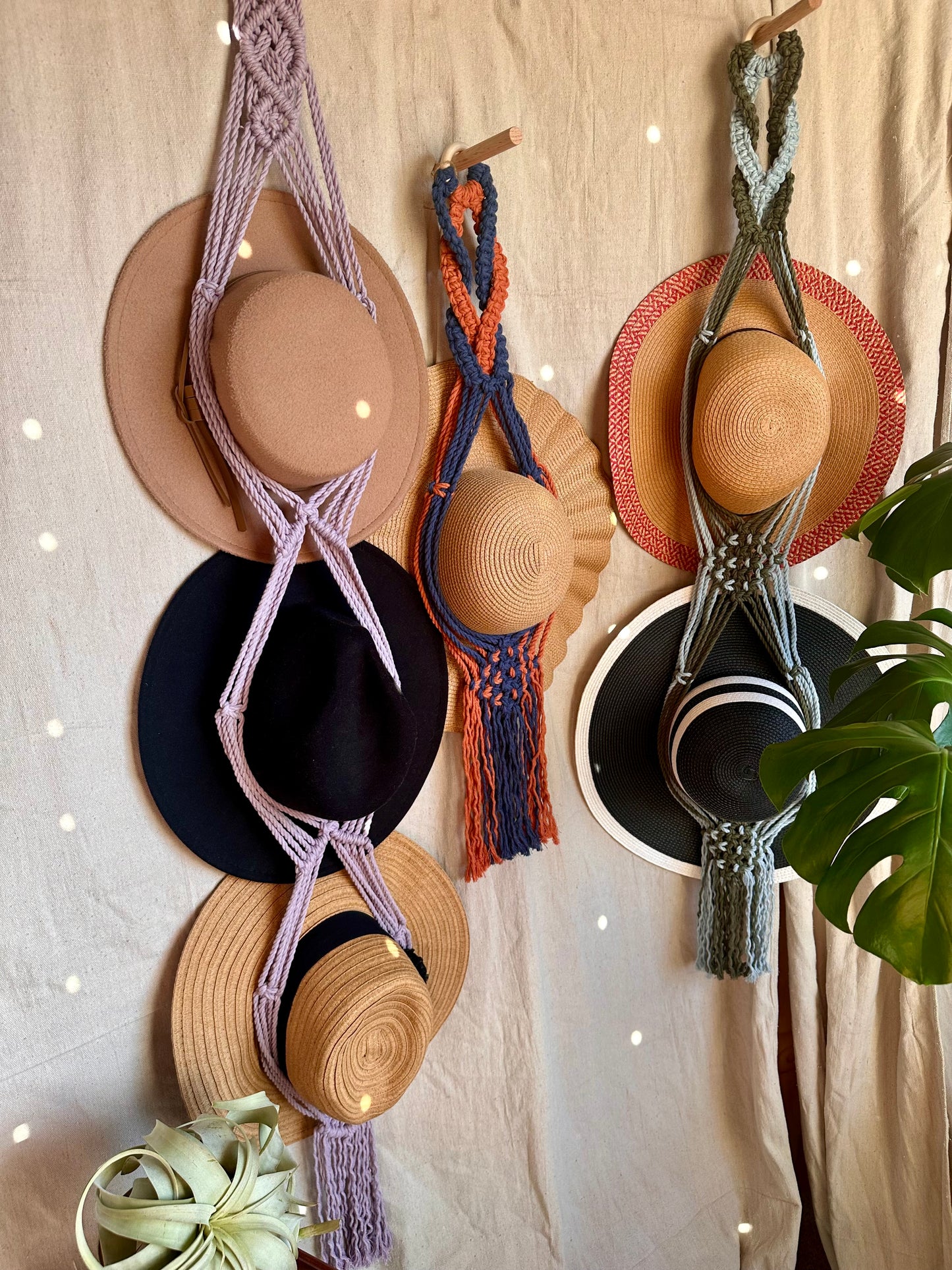 Macrame Hat Hangers