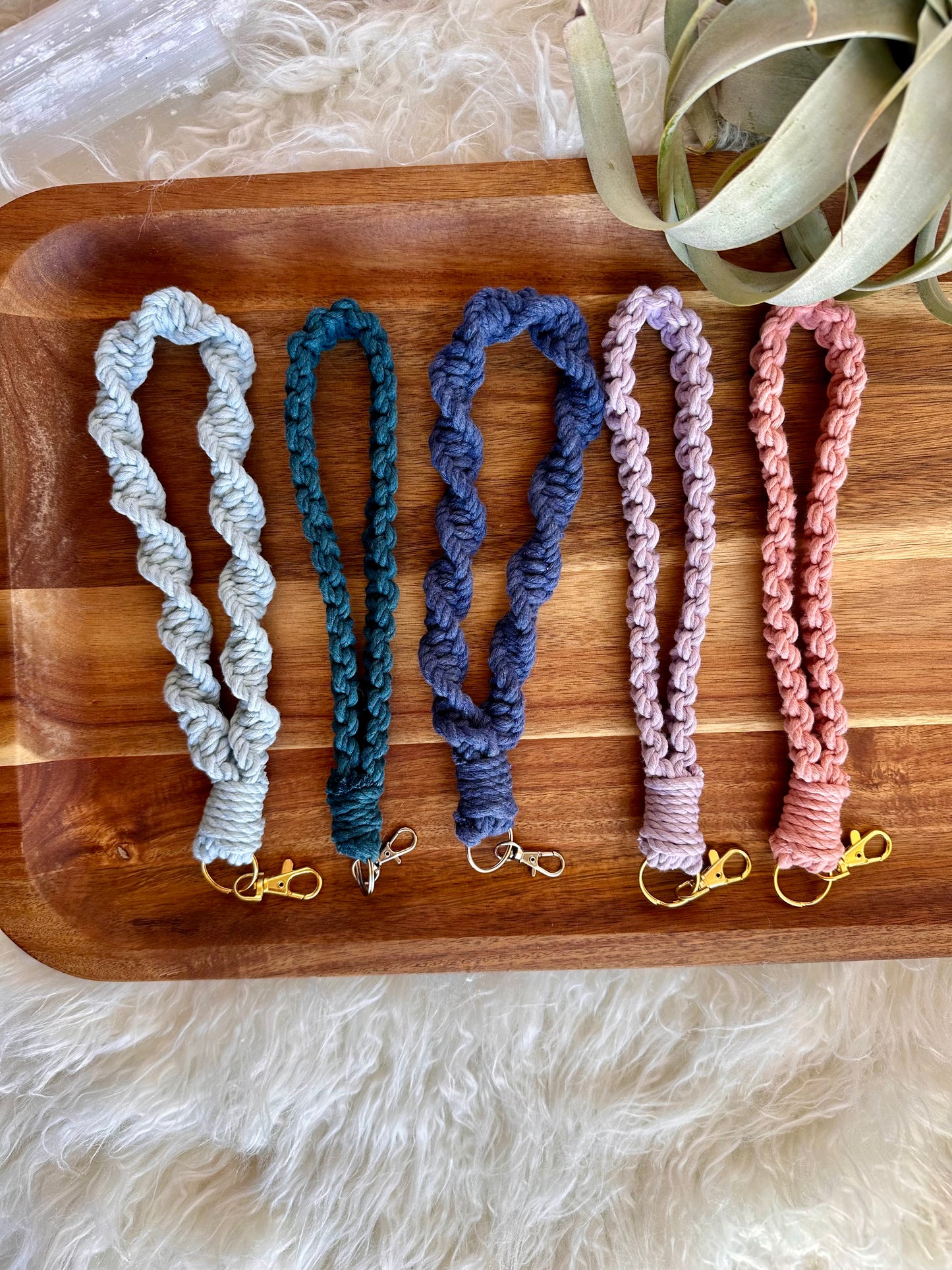 Macrame Wristlet Keychain