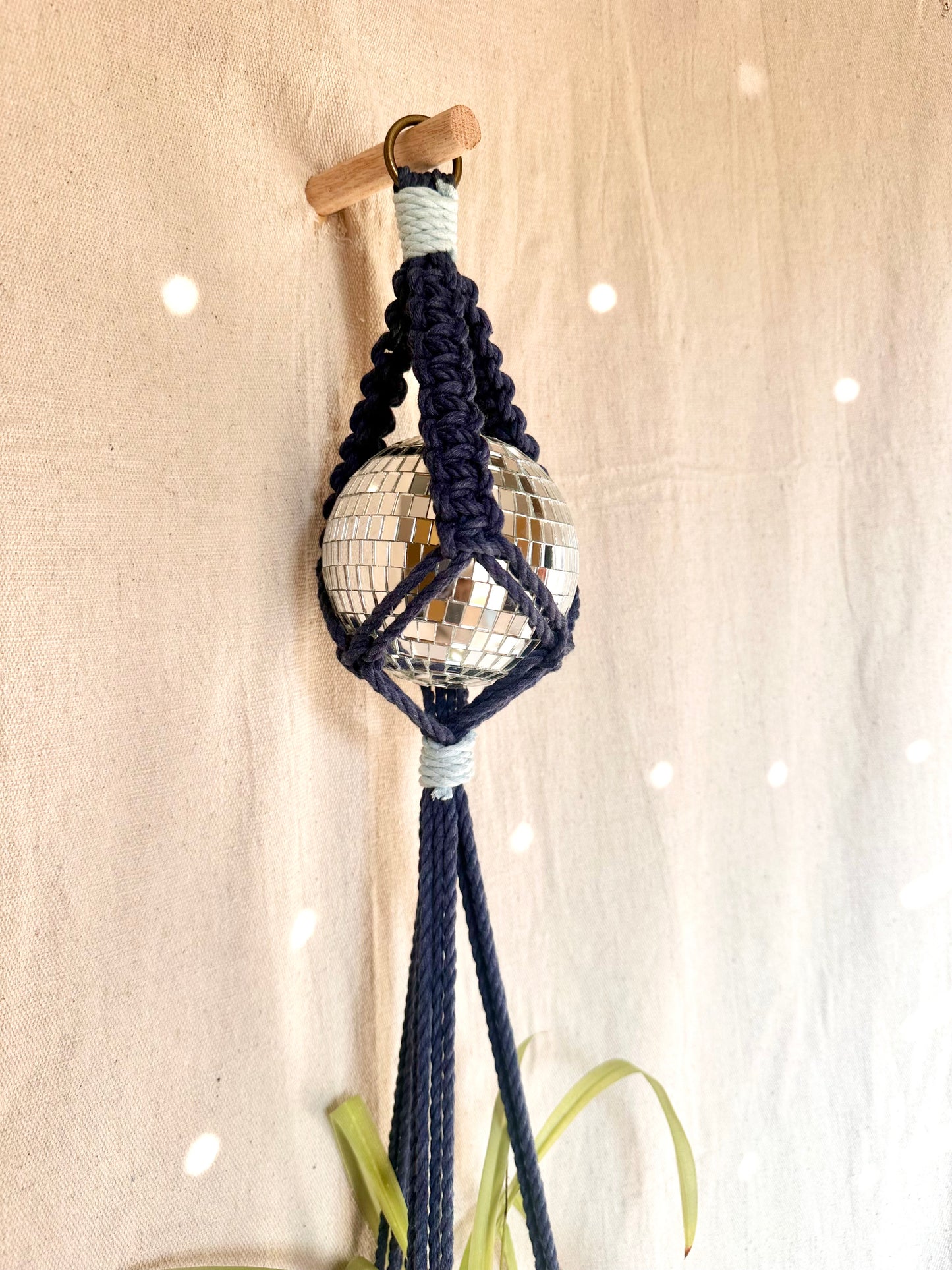 Disco ball Macrame Plant Hanger