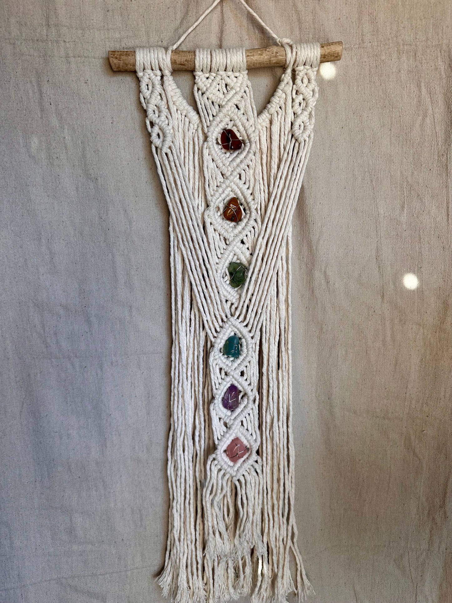 Small Chakra Macrame Wall Hanging