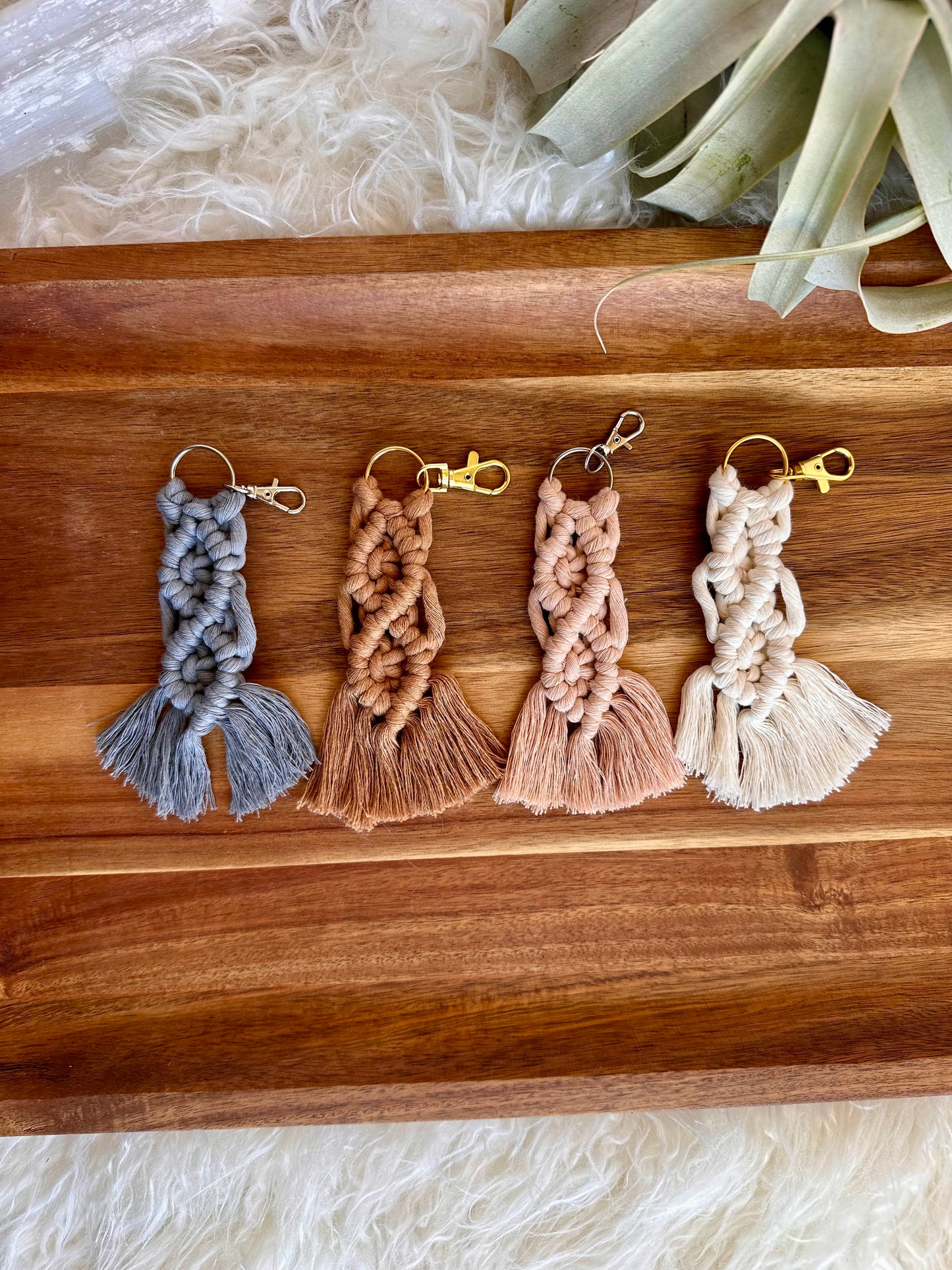 Macrame Fringe Keychain