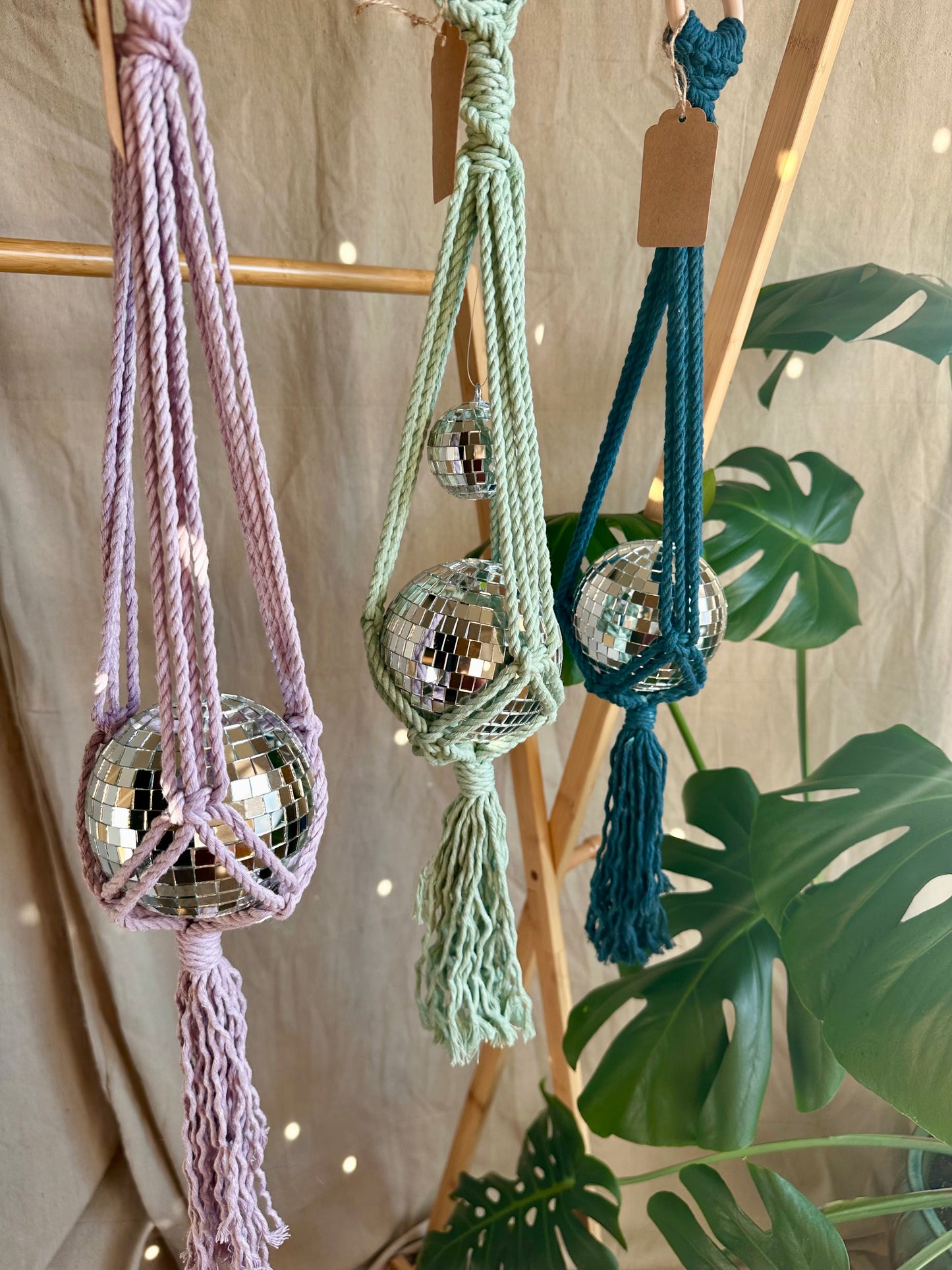 Macrame Disco Ball Hanger
