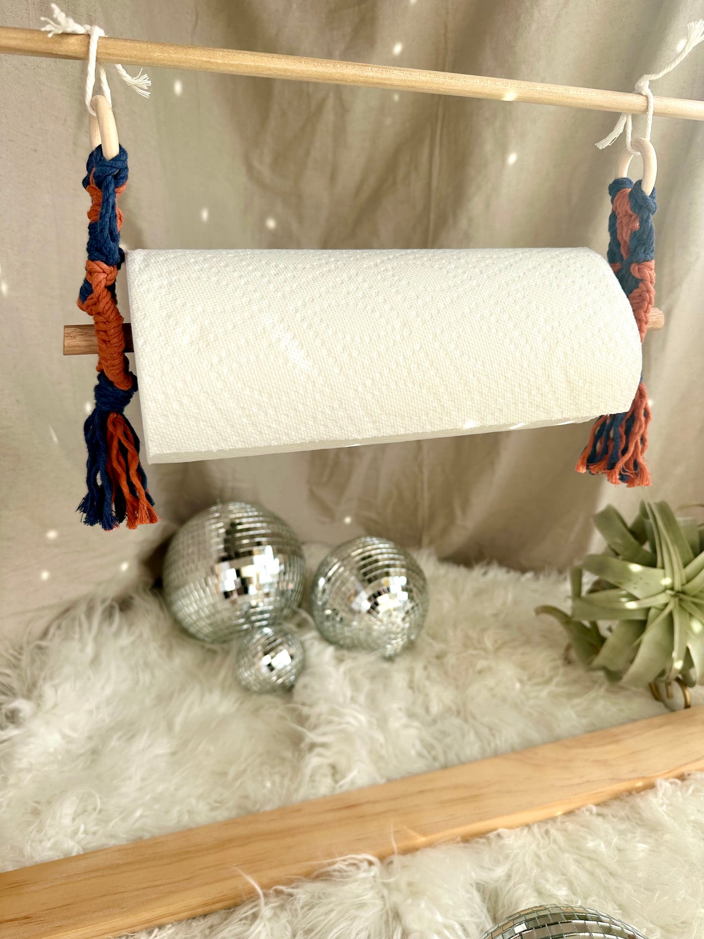 Macrame Paper Towel Holder