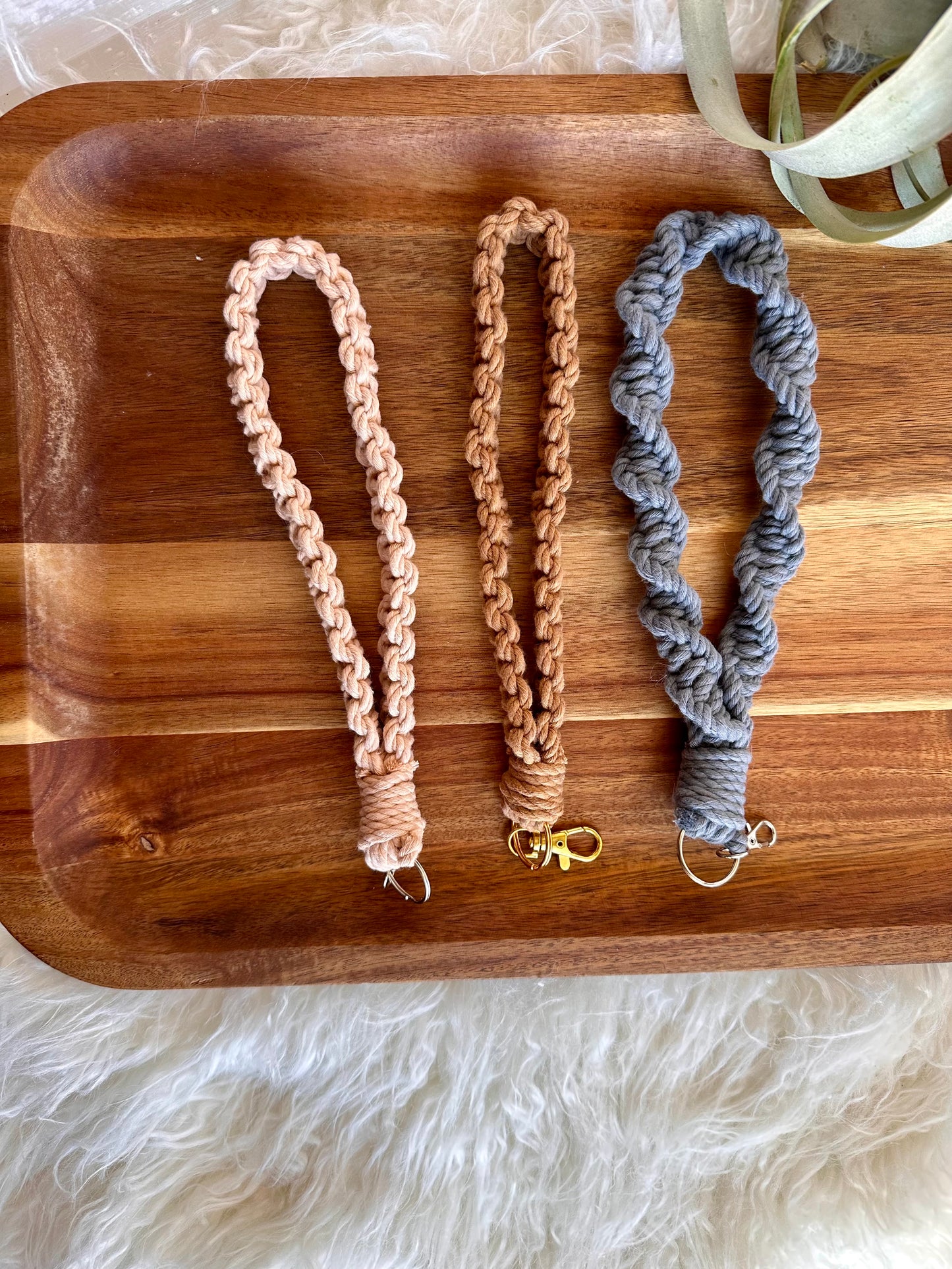 Macrame Wristlet Keychain