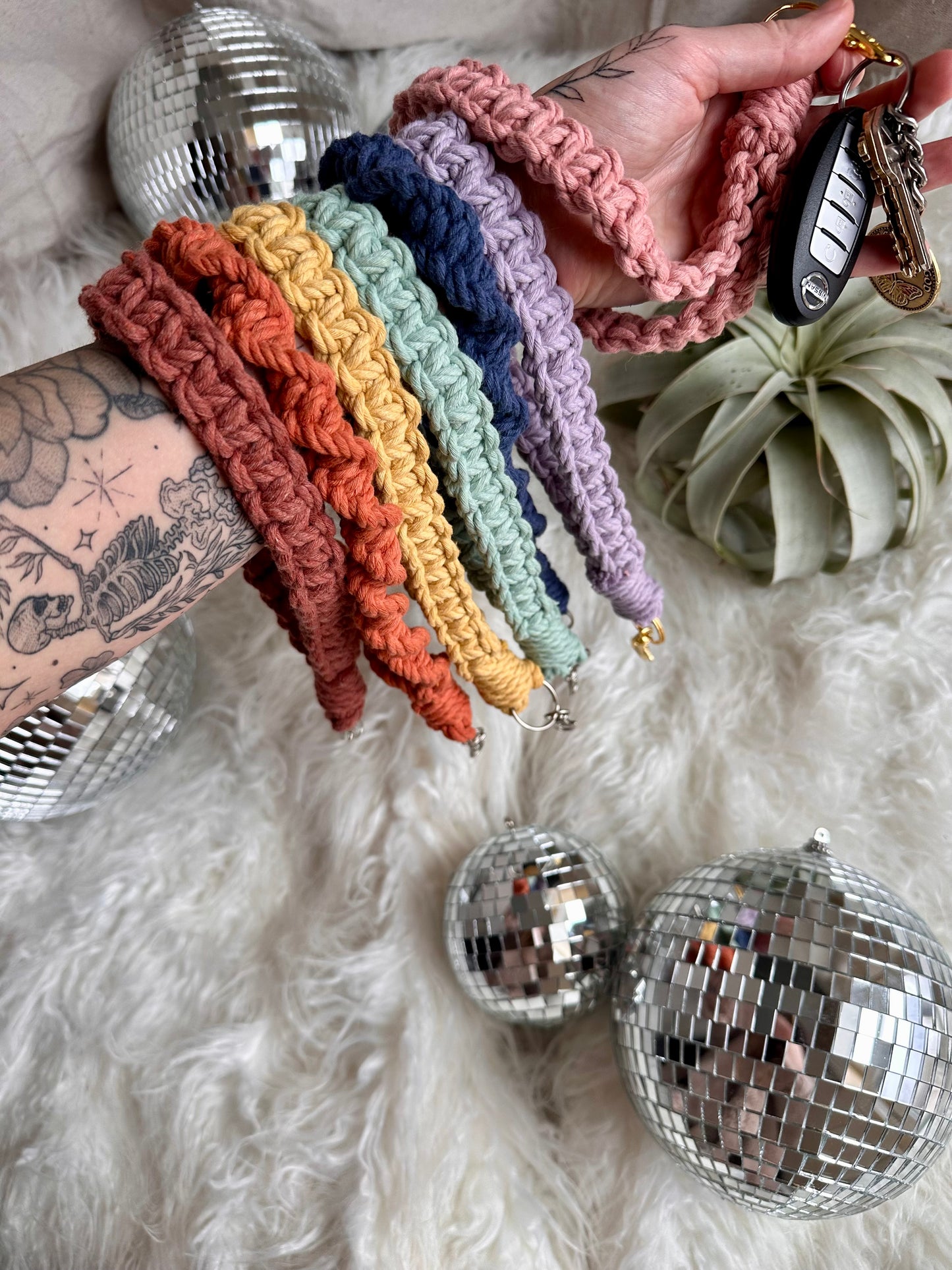 Macrame Wristlet Keychain