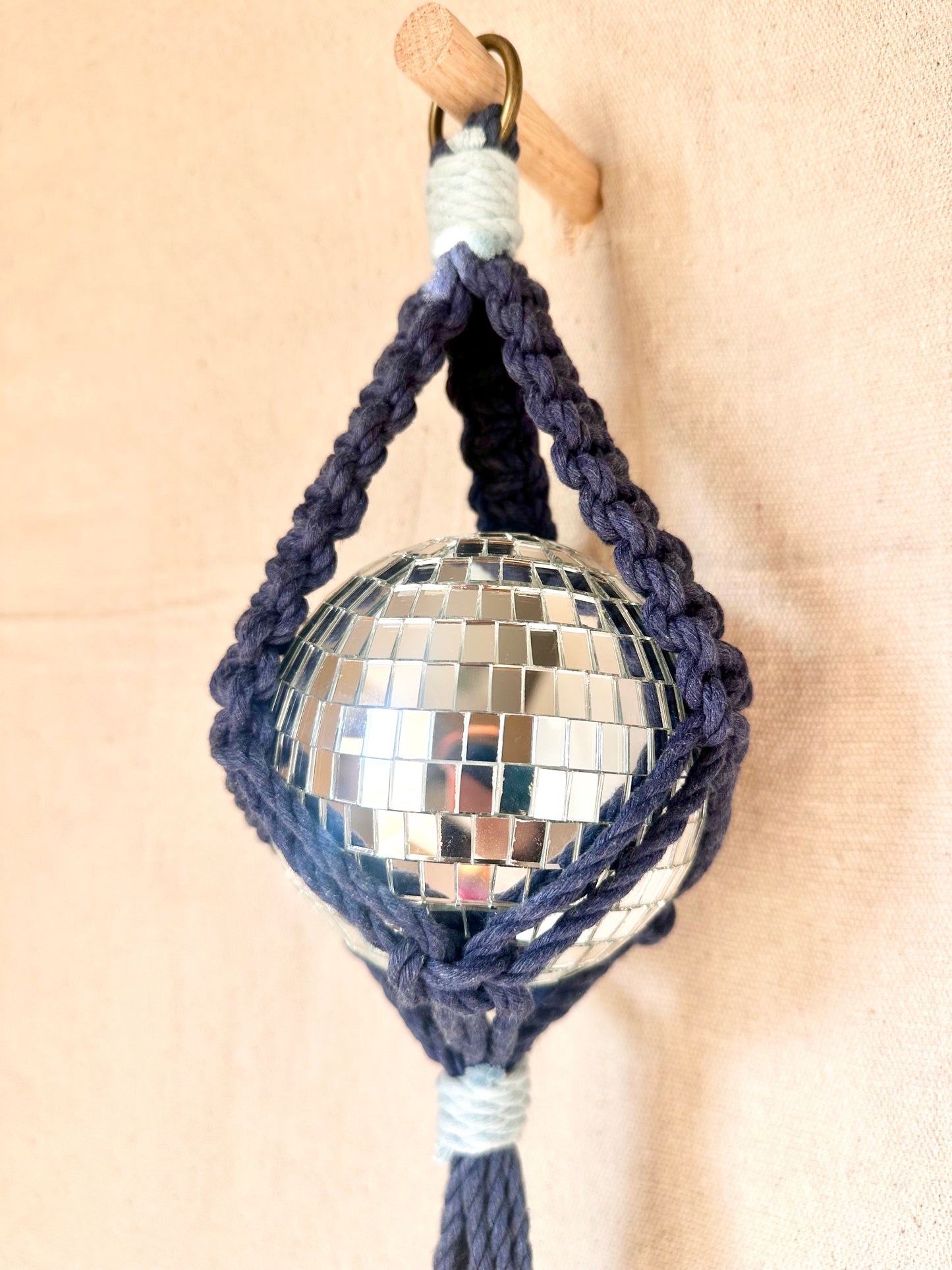 Disco ball Macrame Plant Hanger