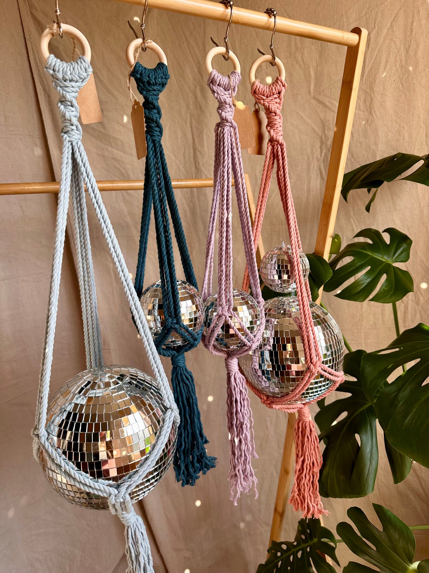 Macrame Disco Ball Hanger