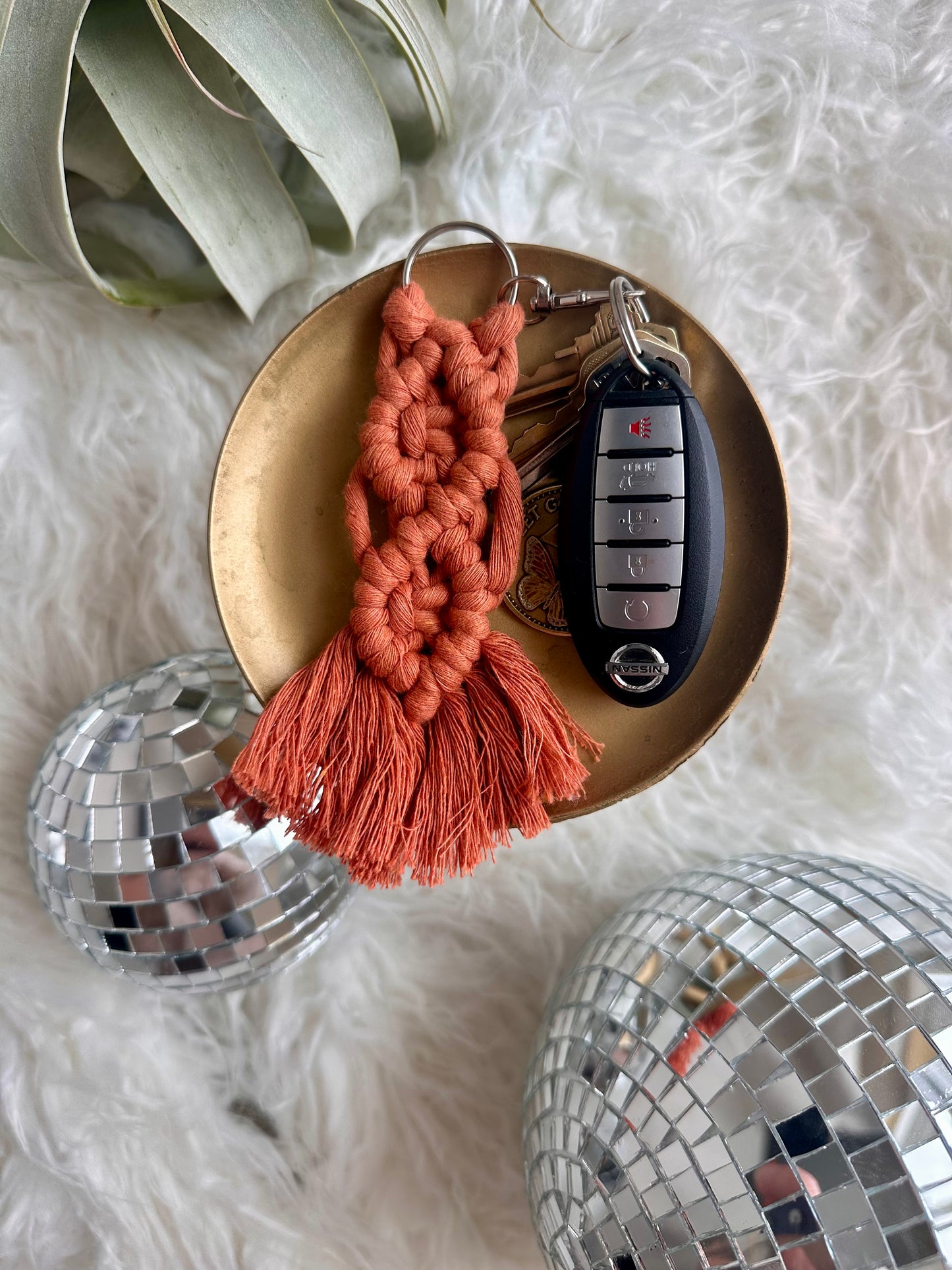 Macrame Fringe Keychain