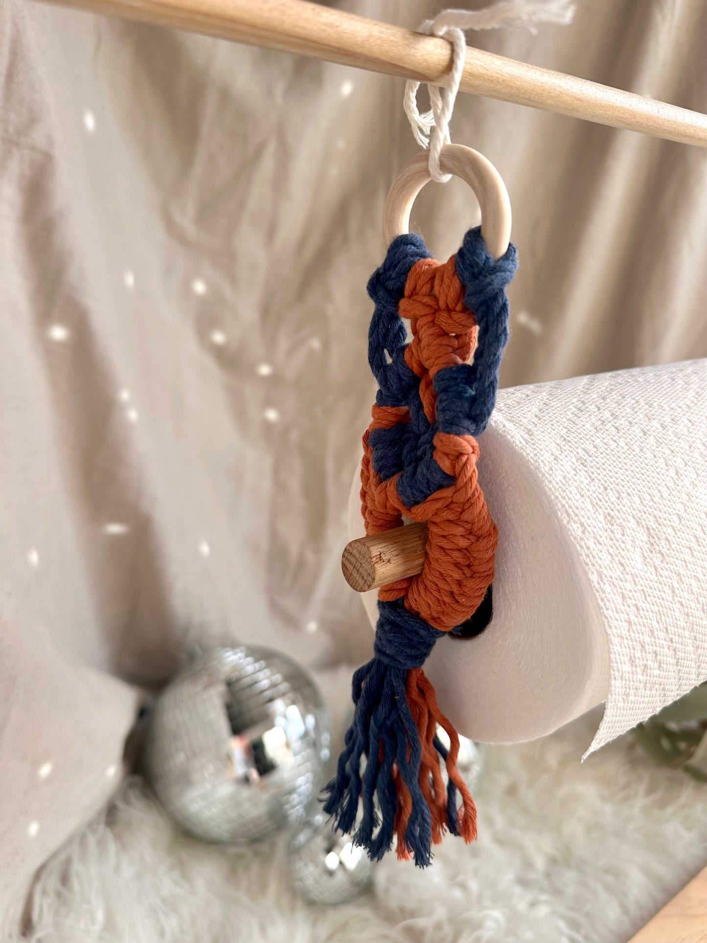 Macrame Paper Towel Holder