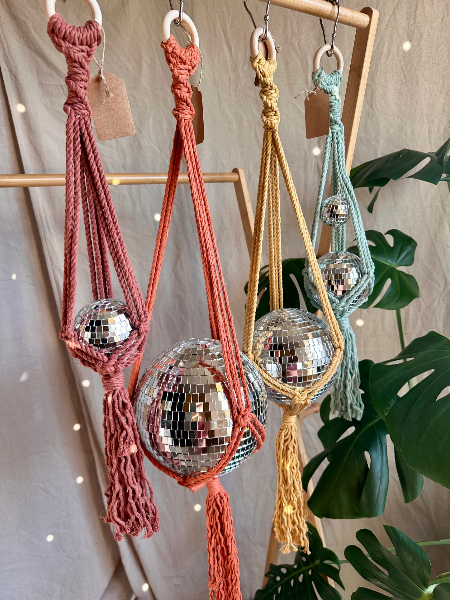 Macrame Disco Ball Hanger