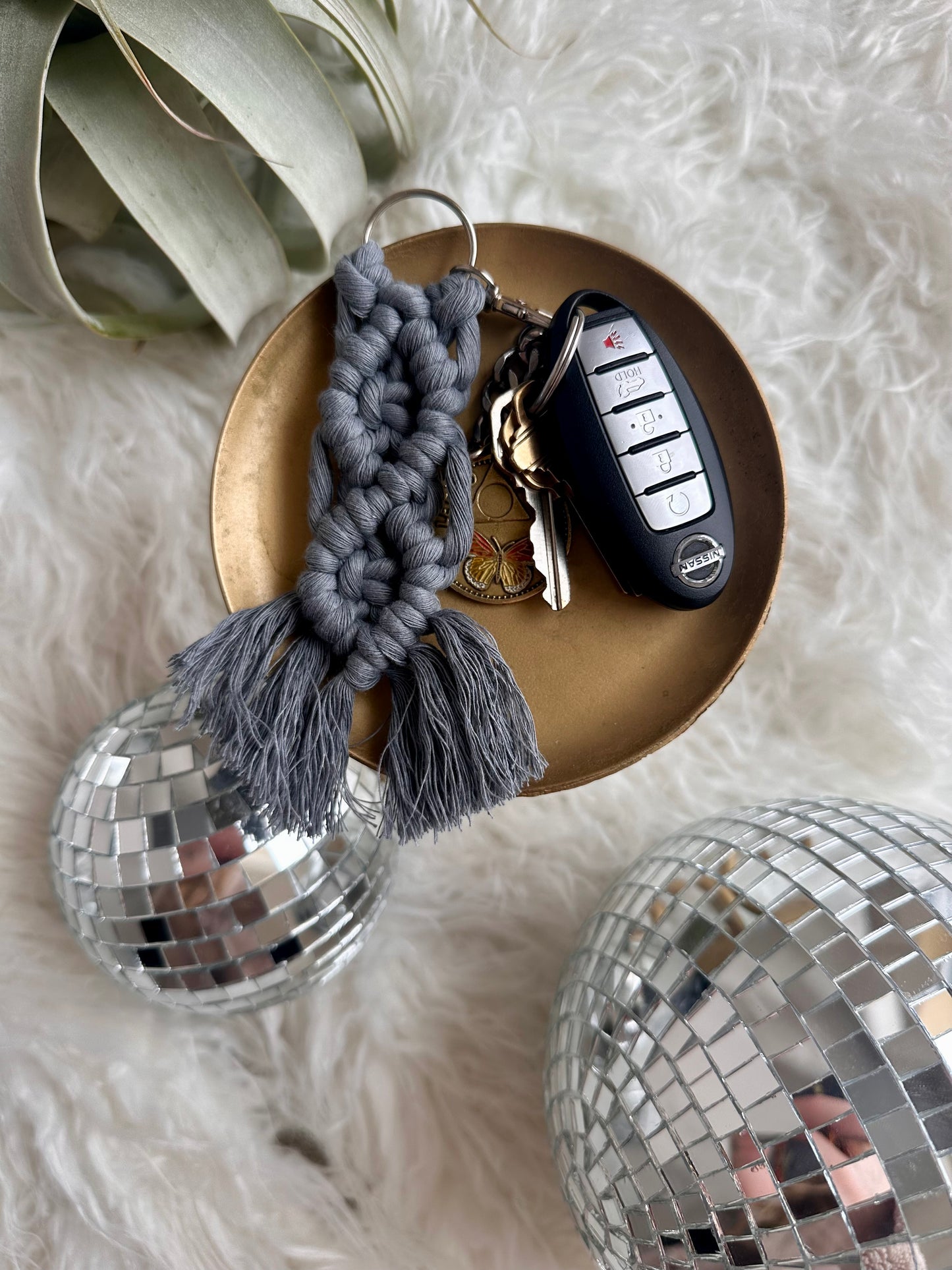 Macrame Fringe Keychain