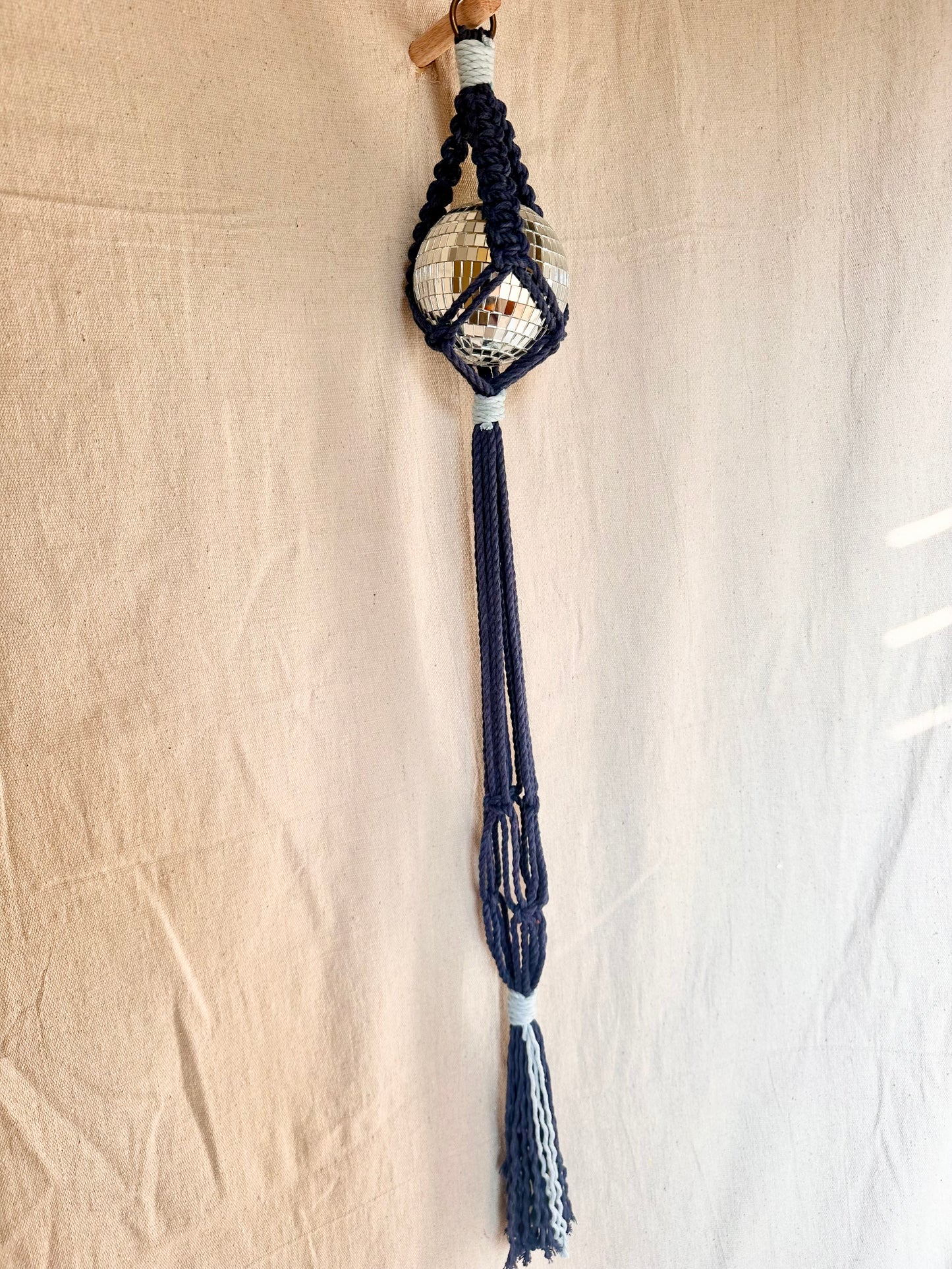 Disco ball Macrame Plant Hanger