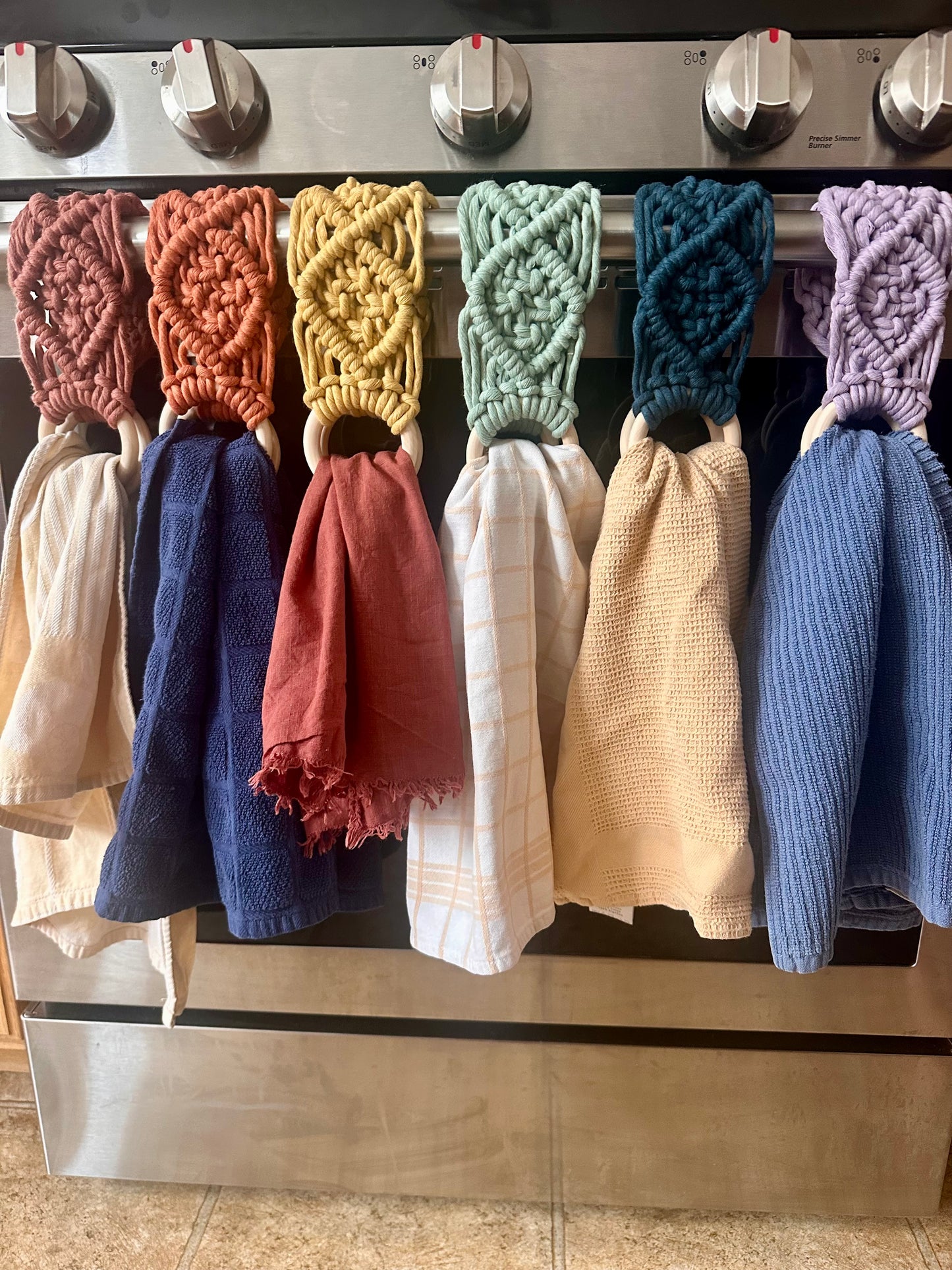 Macrame Kitchen Towel Hanger