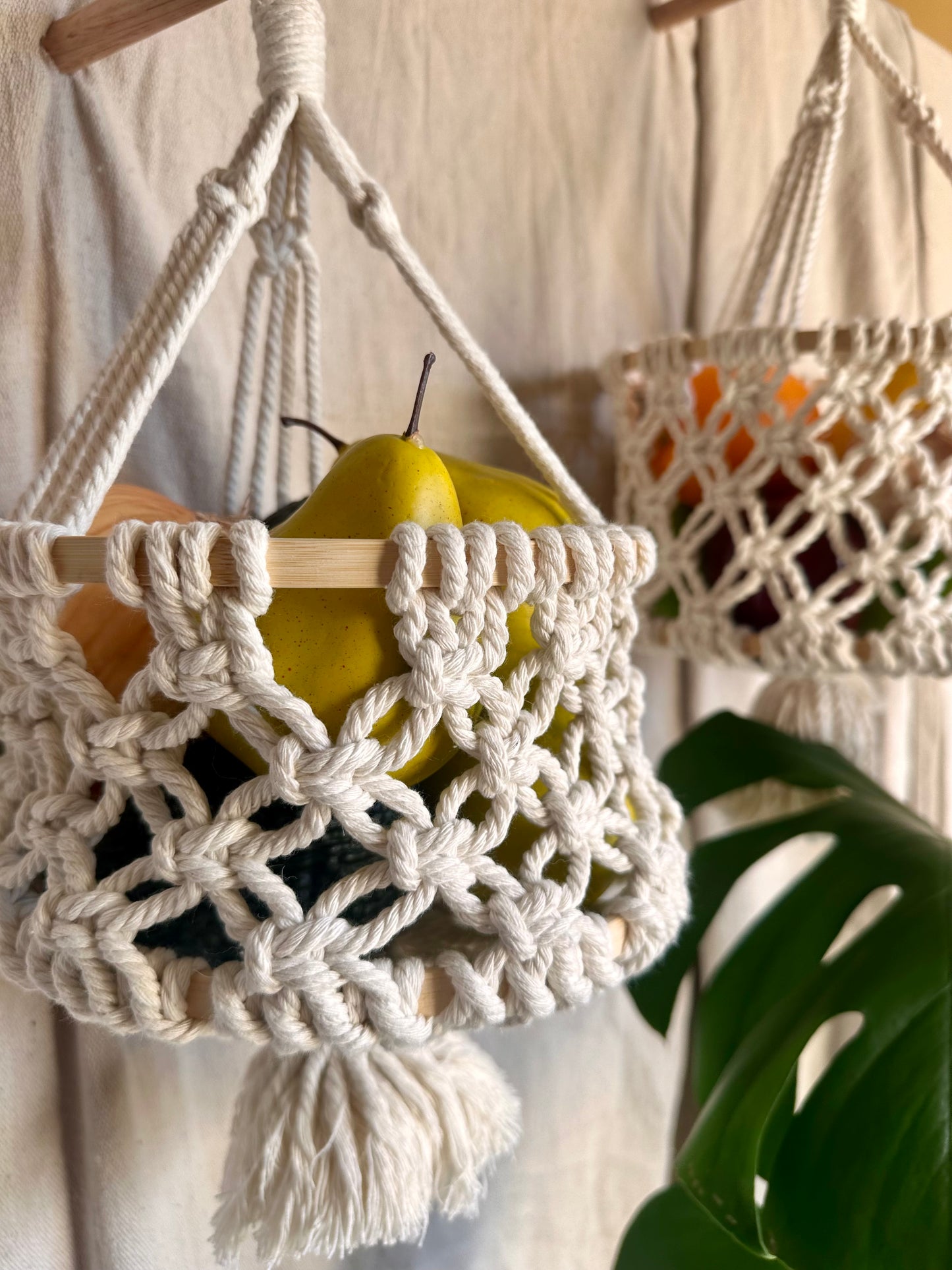 Macrame Hanging Fruit & Veggie Basket