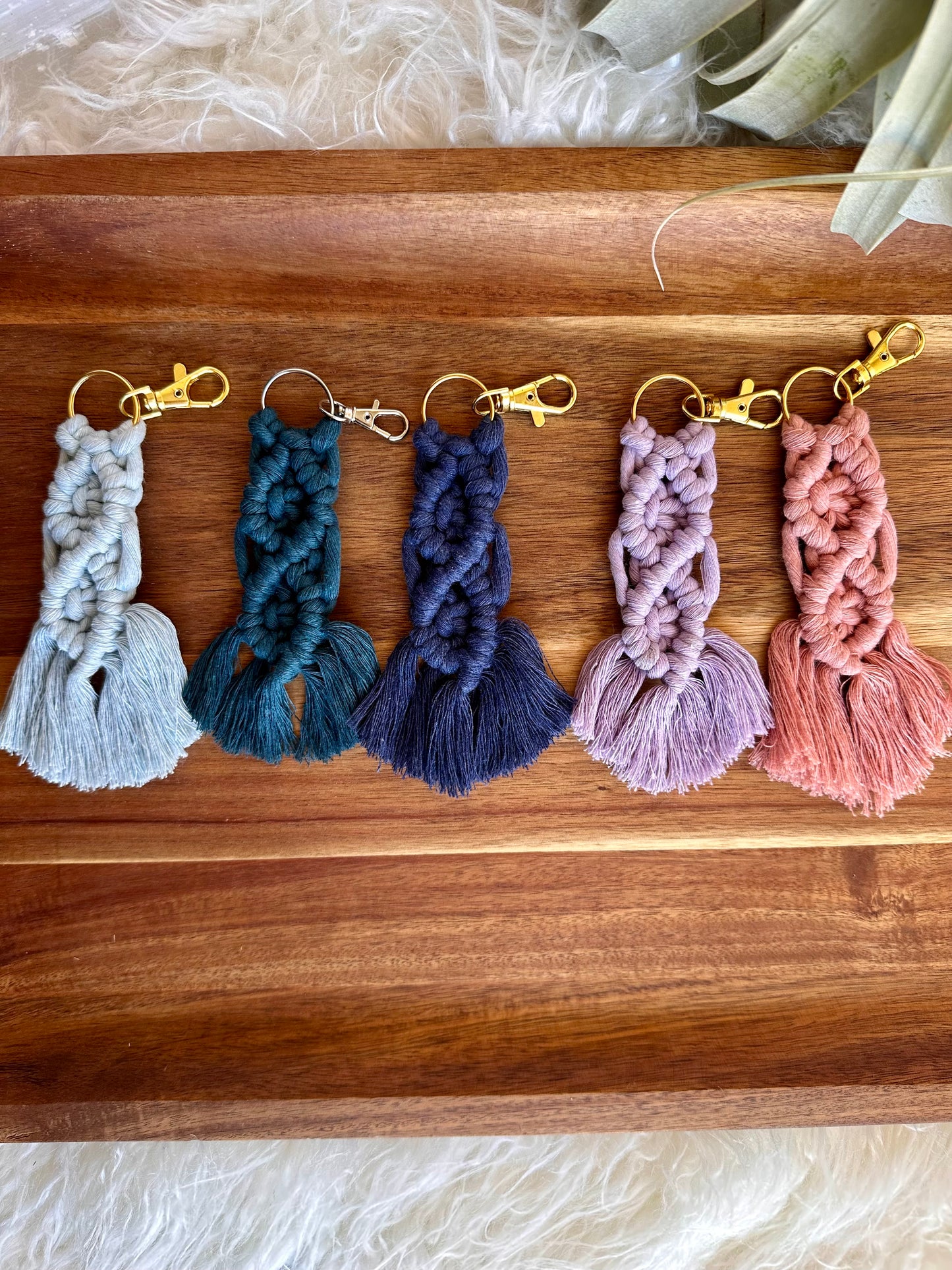 Macrame Fringe Keychain