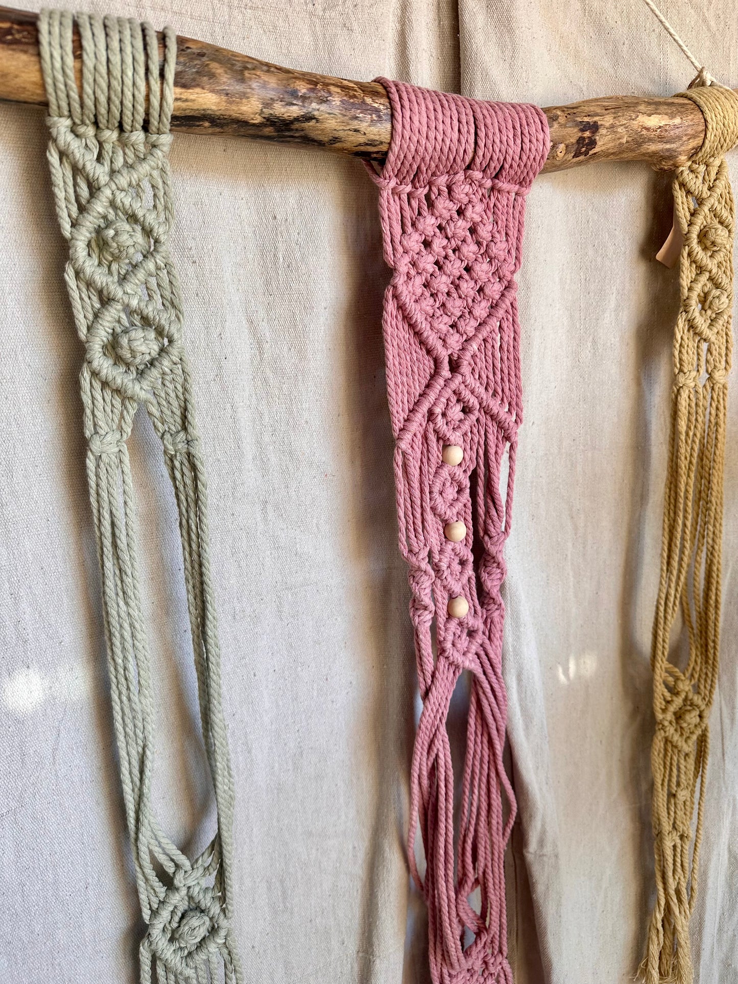 ASTER | Three Tier Macrame Hat Hanger