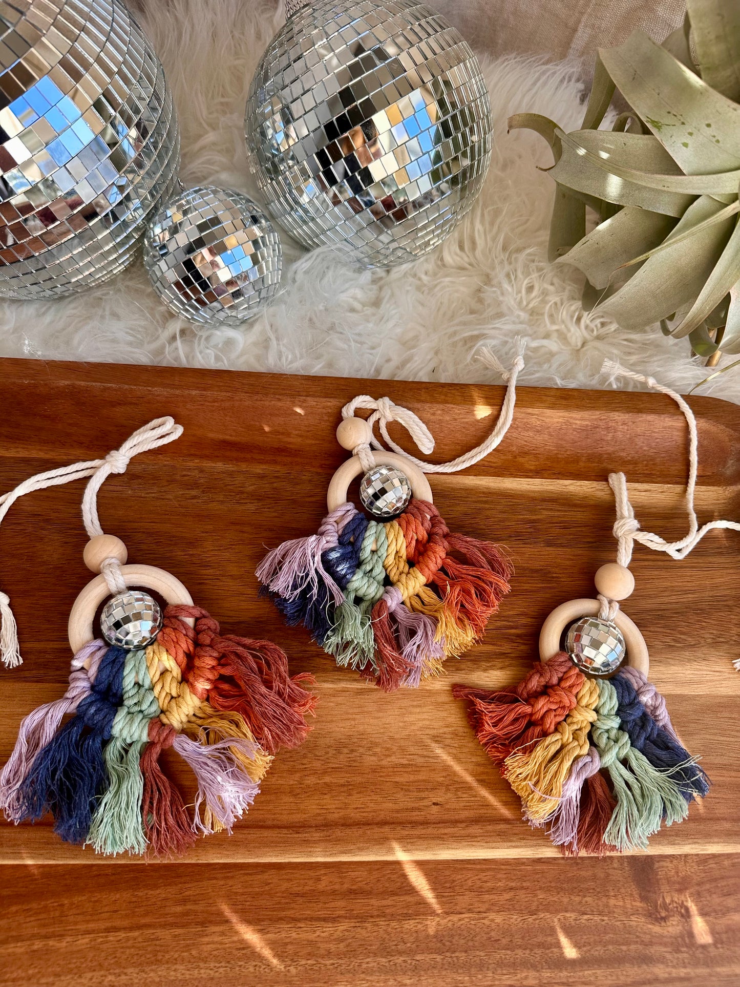 Macrame Disco Car Essential Oil Diffuser