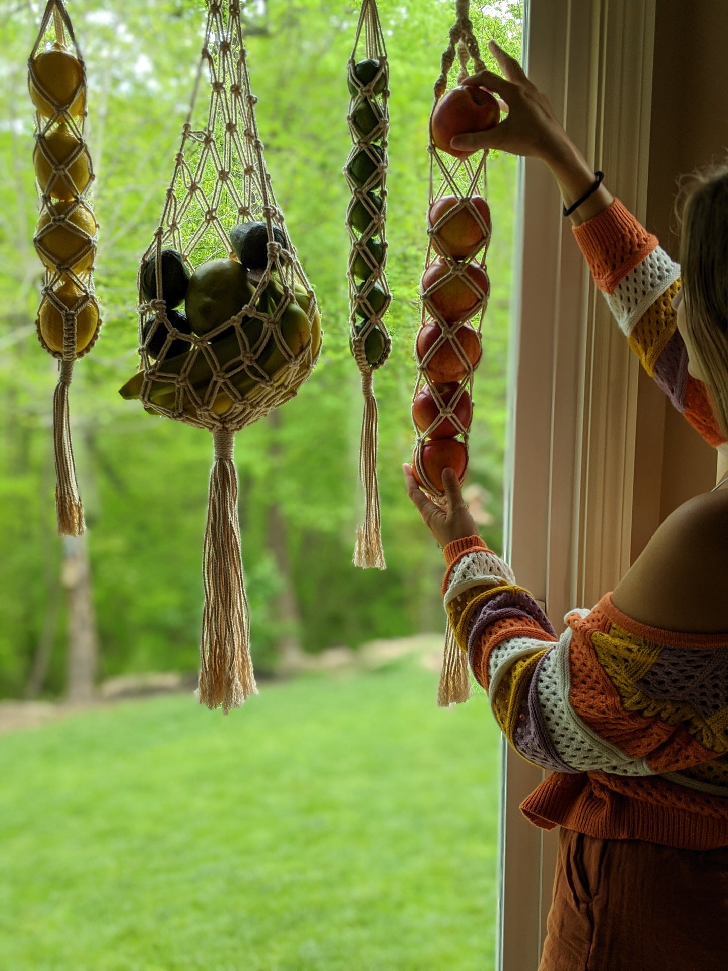 Macrame Fruit & Veggie Hangers
