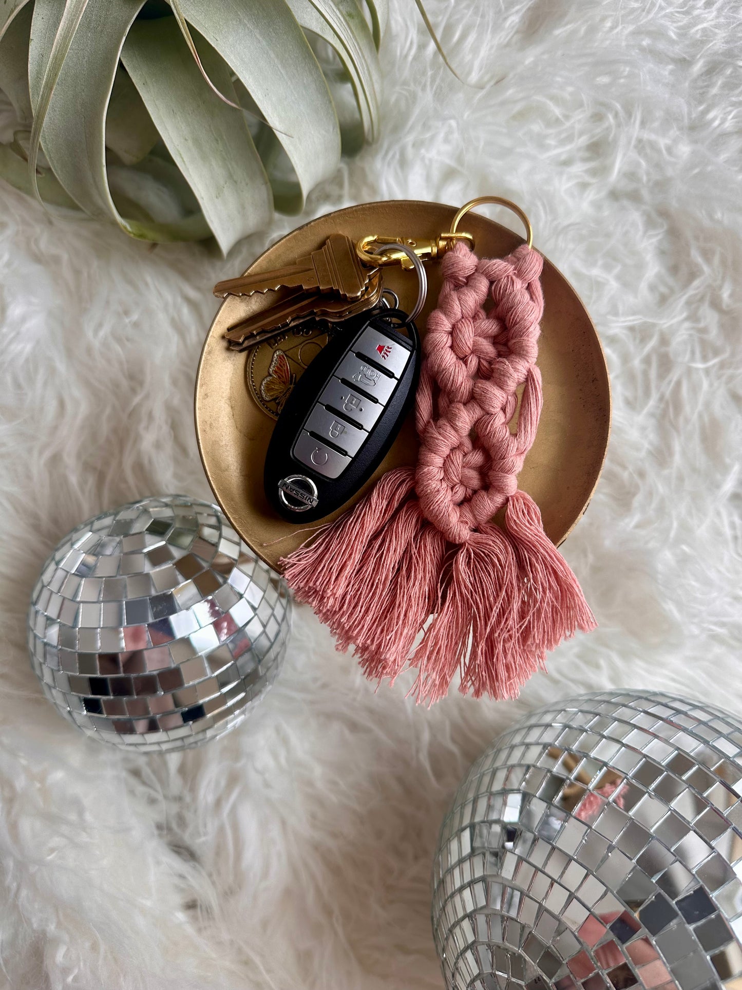 Macrame Fringe Keychain