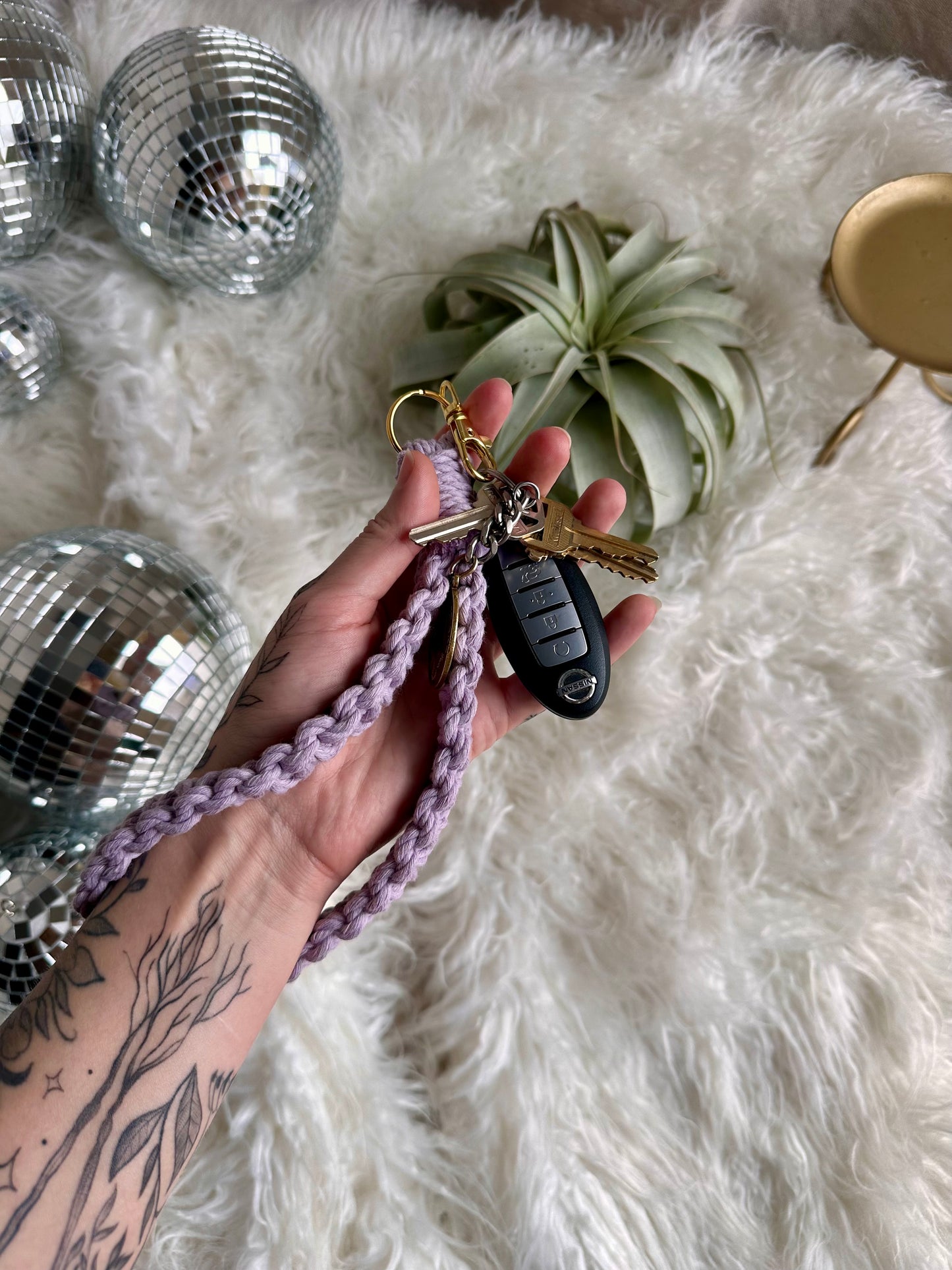 Macrame Wristlet Keychain